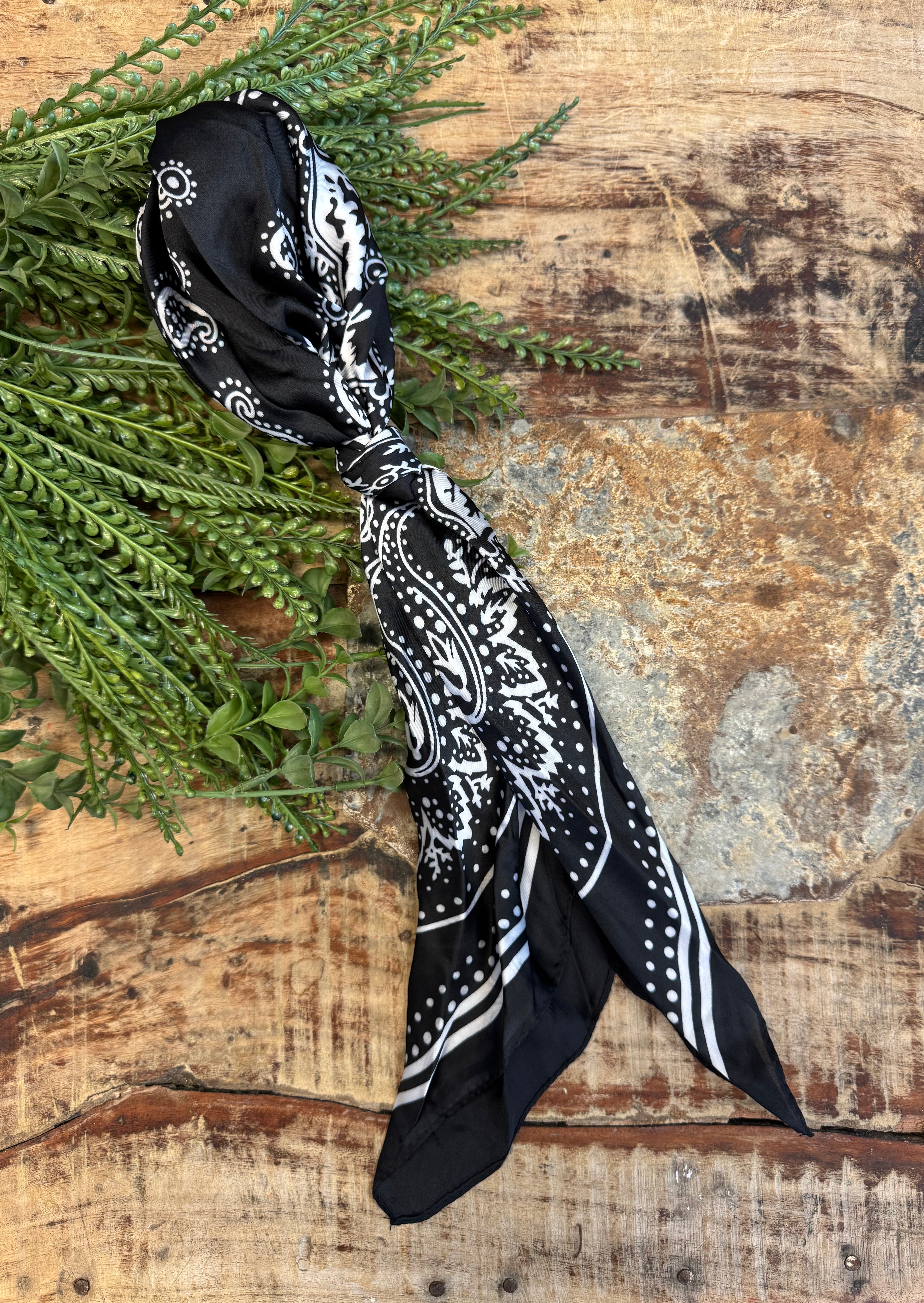 Olivia Moss Scarf-Black Paisley-Scarf-dm-The Silo Boutique, Women's Fashion Boutique Located in Warren and Grand Forks North Dakota