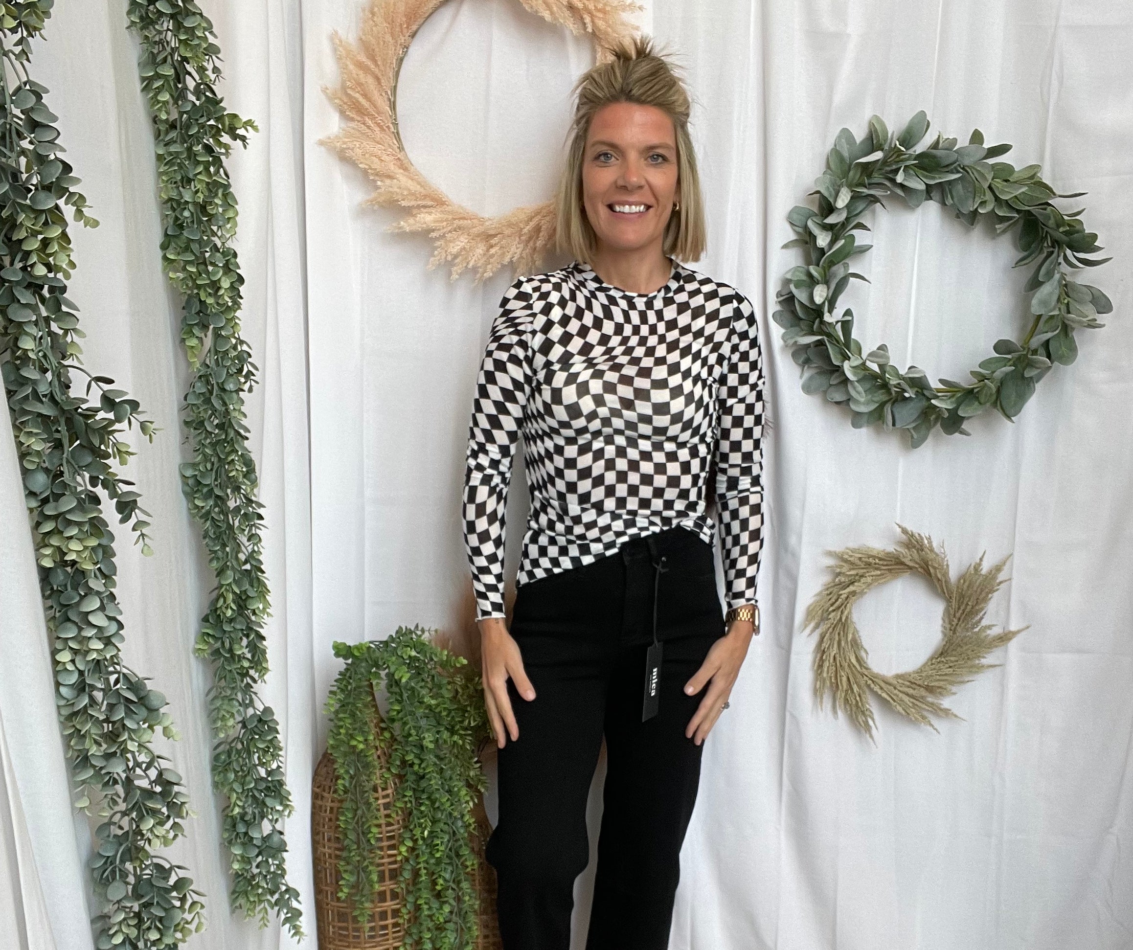 Mica Black Beauty Wide Leg Jeans-Jeans-mica-The Silo Boutique, Women's Fashion Boutique Located in Warren and Grand Forks North Dakota