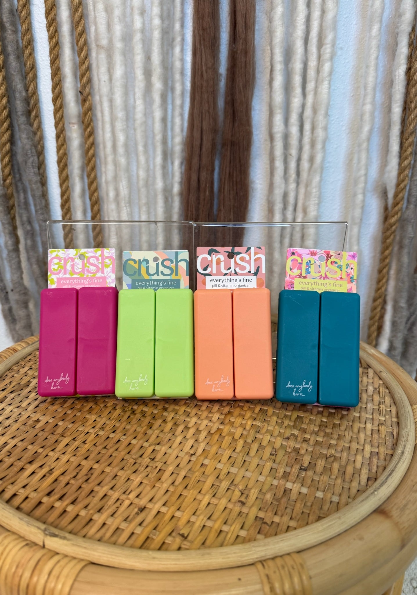 Crush Everything's Fine Pill & Vitamin Case-Pill Organizer-dm-The Silo Boutique, Women's Fashion Boutique Located in Warren and Grand Forks North Dakota
