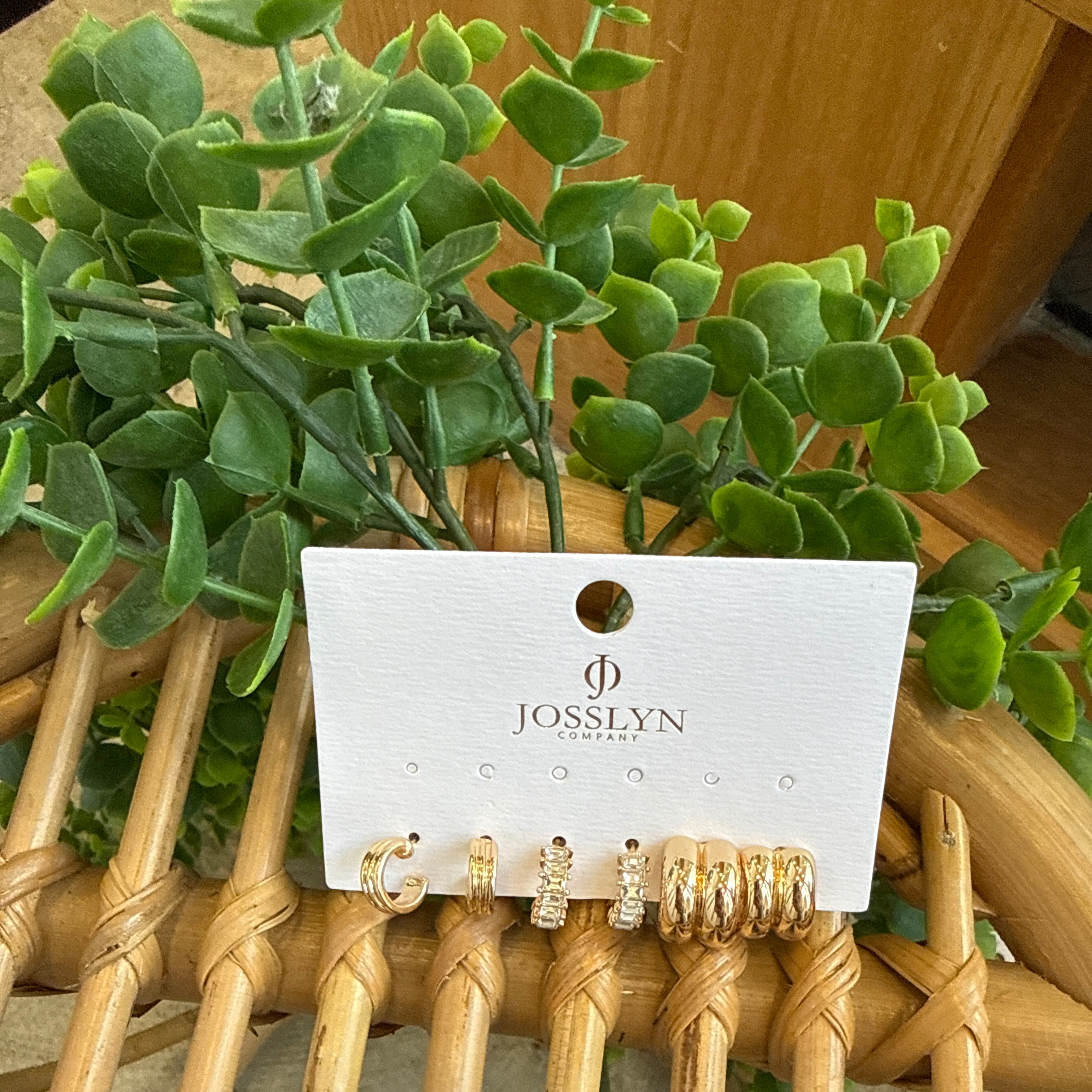 Joss Baguette Huggie Trio Earrings-Earrings-joss-The Silo Boutique, Women's Fashion Boutique Located in Warren and Grand Forks North Dakota