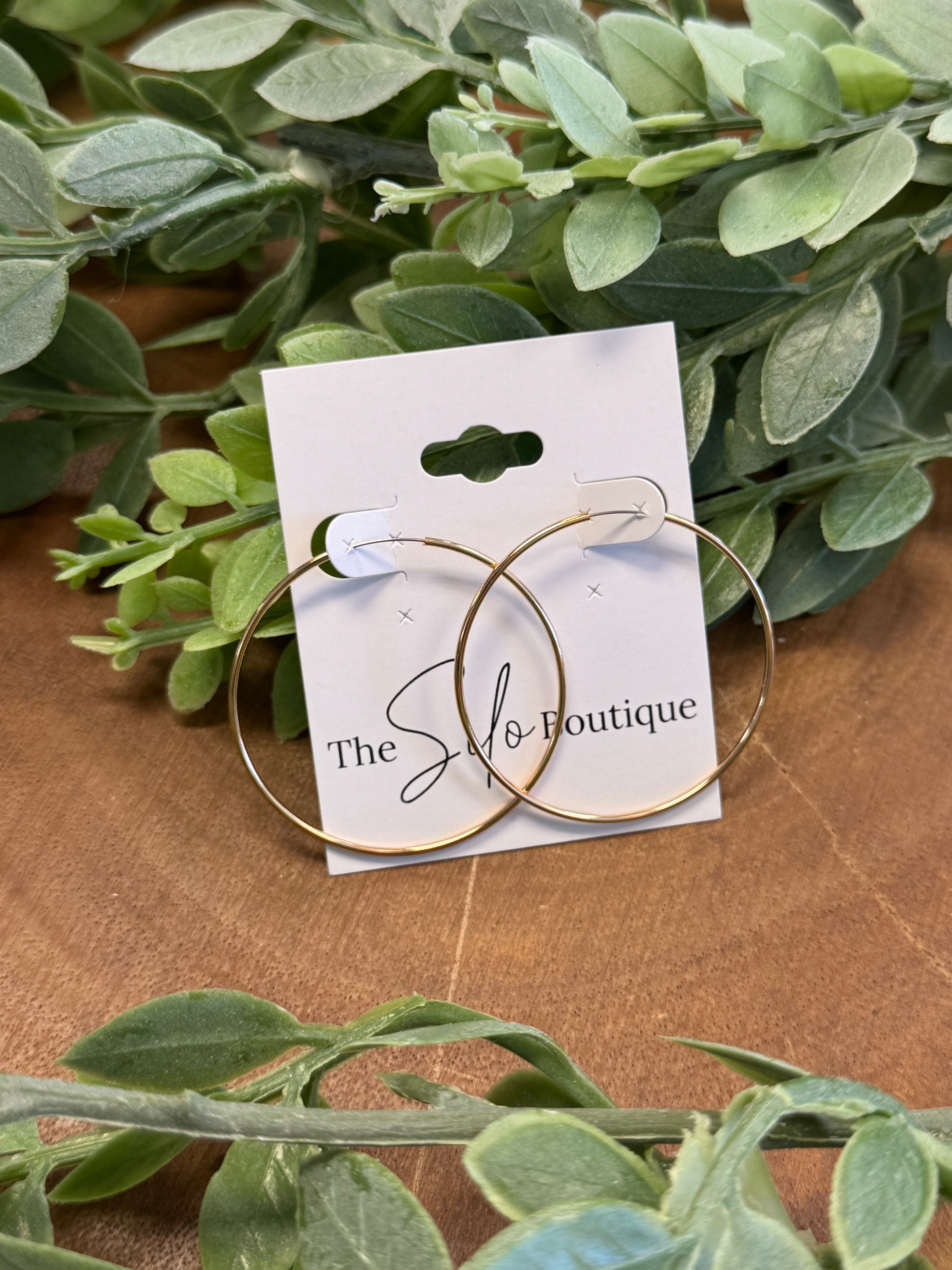 Meg Thin Earrings-Gold-Earrings-fame-The Silo Boutique, Women's Fashion Boutique Located in Warren and Grand Forks North Dakota