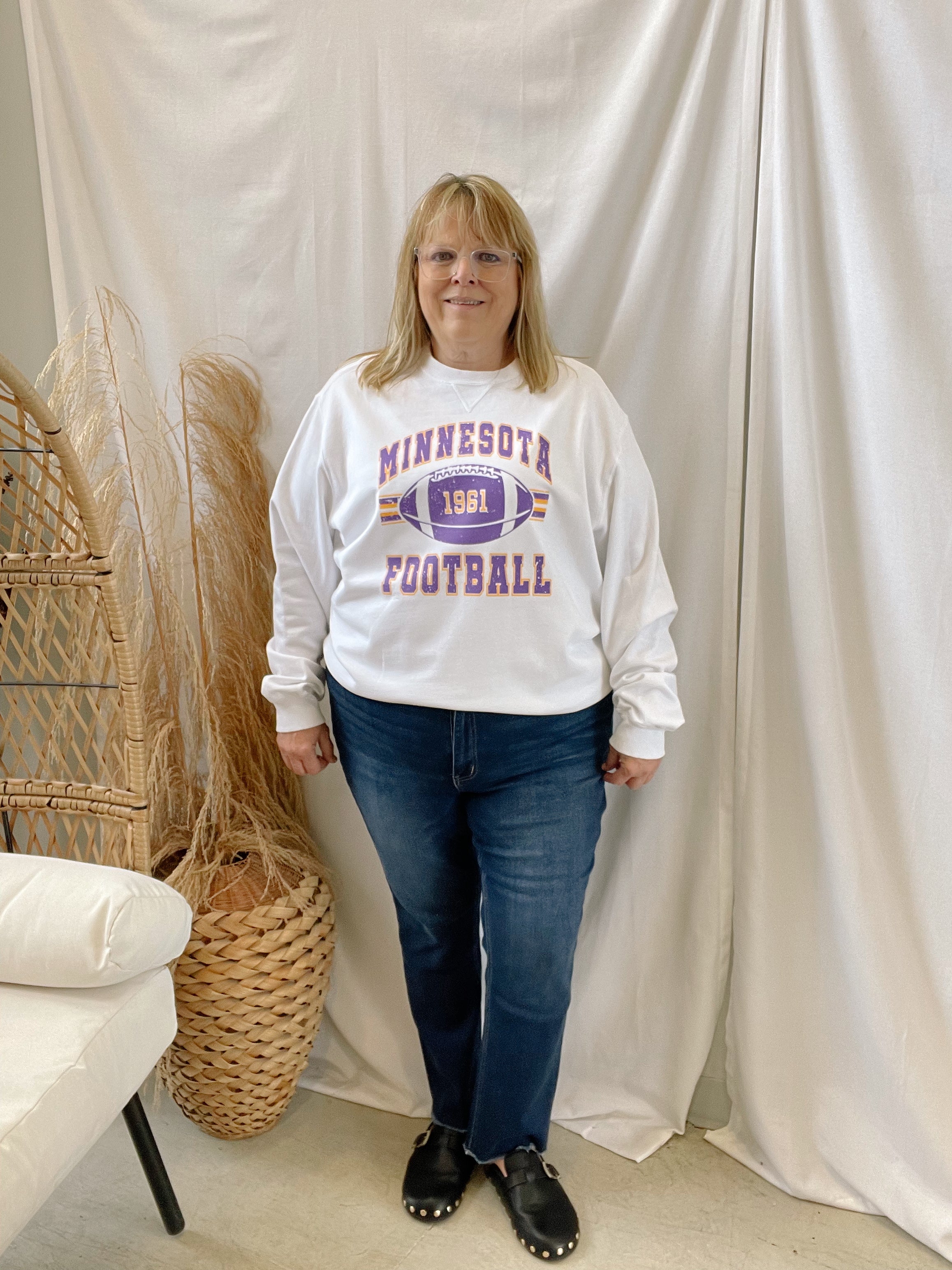 MN Viking 1961 Sweatshirt-Sweatshirts-218-The Silo Boutique, Women's Fashion Boutique Located in Warren and Grand Forks North Dakota