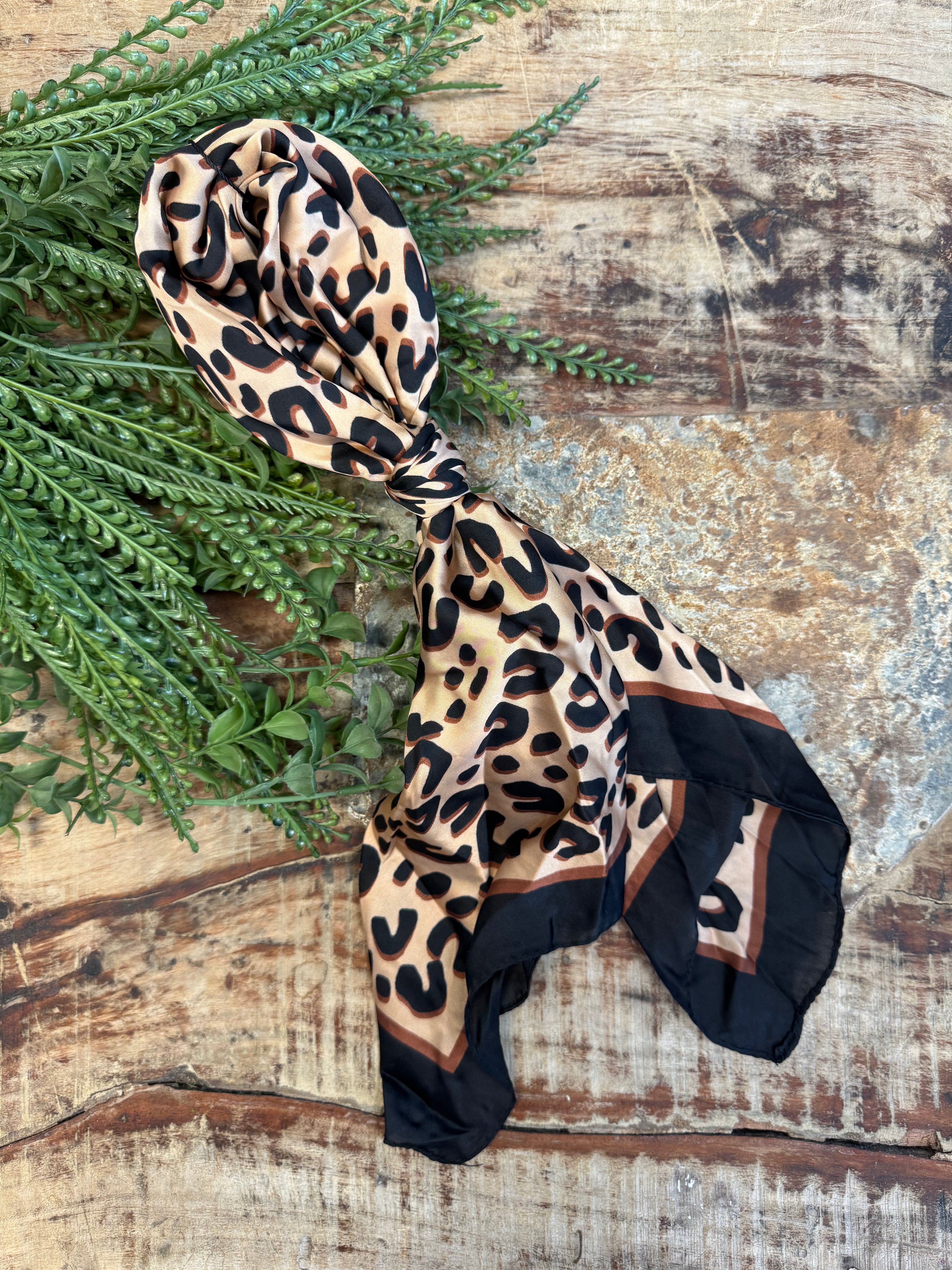 Olivia Moss Scarf-Black Leopard-Scarf-dm-The Silo Boutique, Women's Fashion Boutique Located in Warren and Grand Forks North Dakota