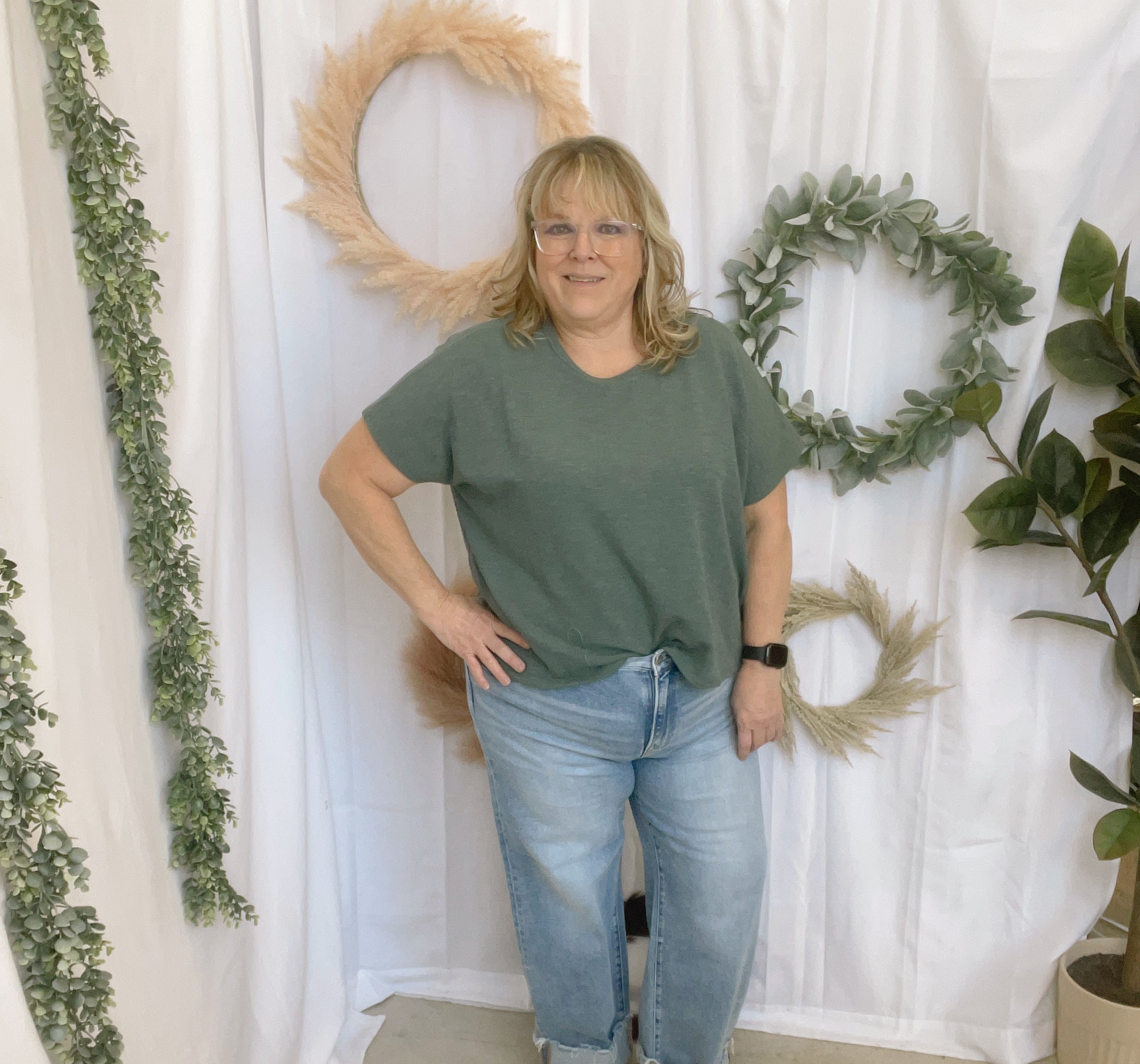 Julie Slub Oversized Tee-Short Sleeve Tops-Zenana-The Silo Boutique, Women's Fashion Boutique Located in Warren and Grand Forks North Dakota