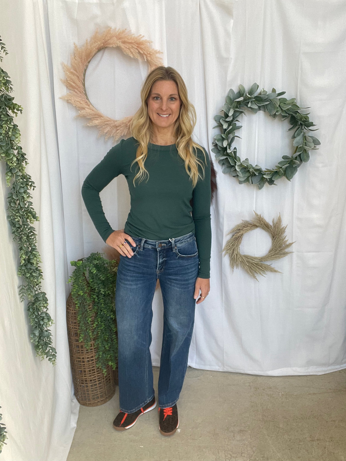 Risen Emma Crease Straight Jeans-Jeans-risen-The Silo Boutique, Women's Fashion Boutique Located in Warren and Grand Forks North Dakota