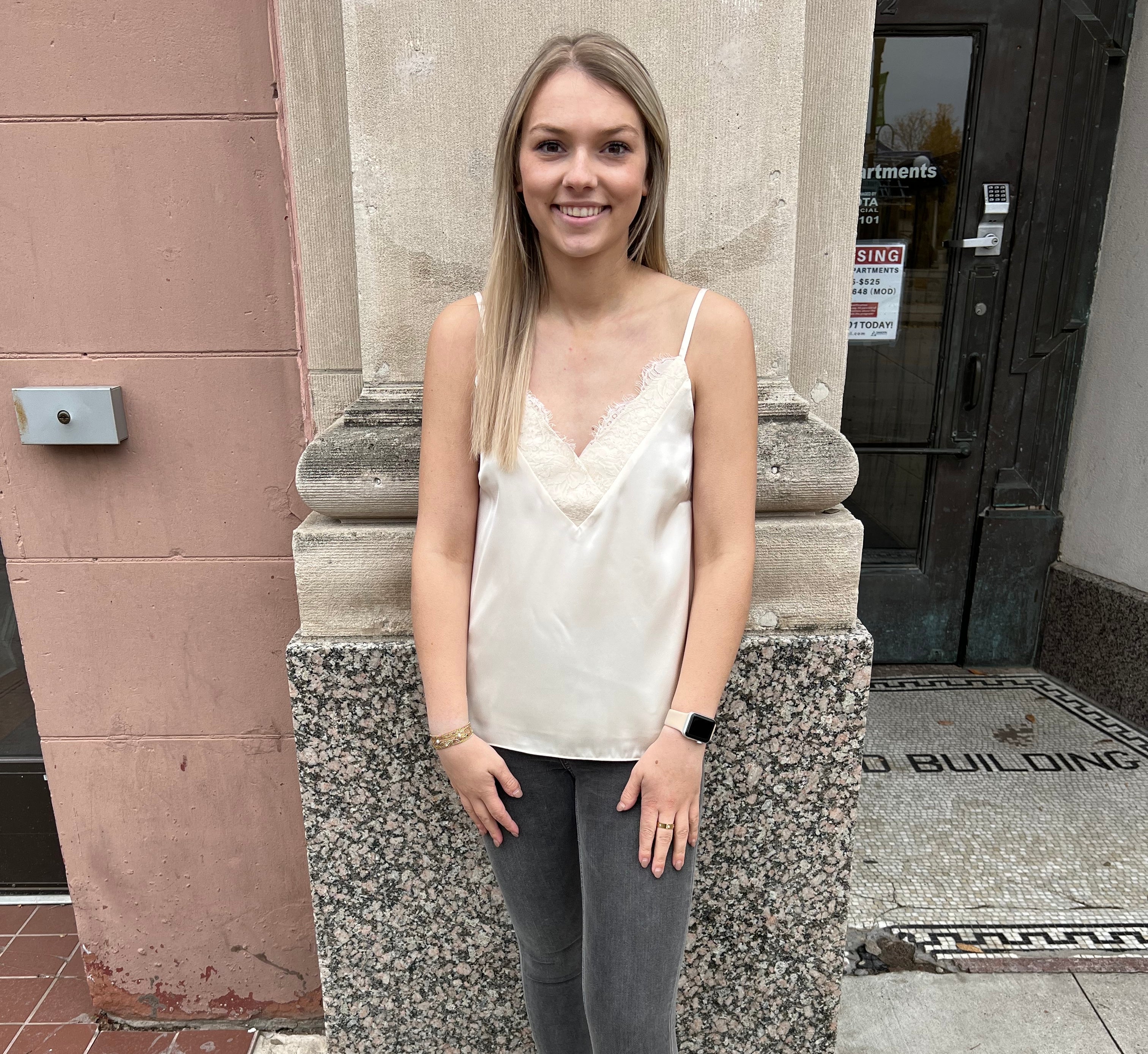Cream No Blues Lace Cami-Camis-skies are blue-The Silo Boutique, Women's Fashion Boutique Located in Warren and Grand Forks North Dakota