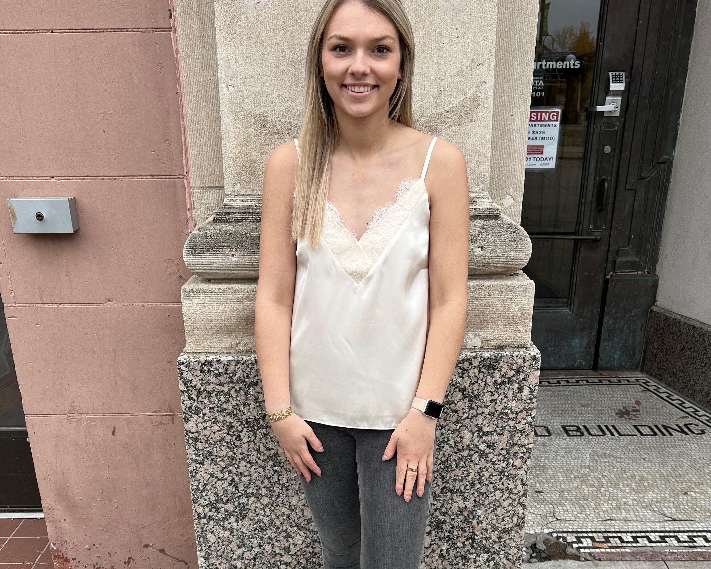 Cream No Blues Lace Cami-Camis-skies are blue-The Silo Boutique, Women's Fashion Boutique Located in Warren and Grand Forks North Dakota