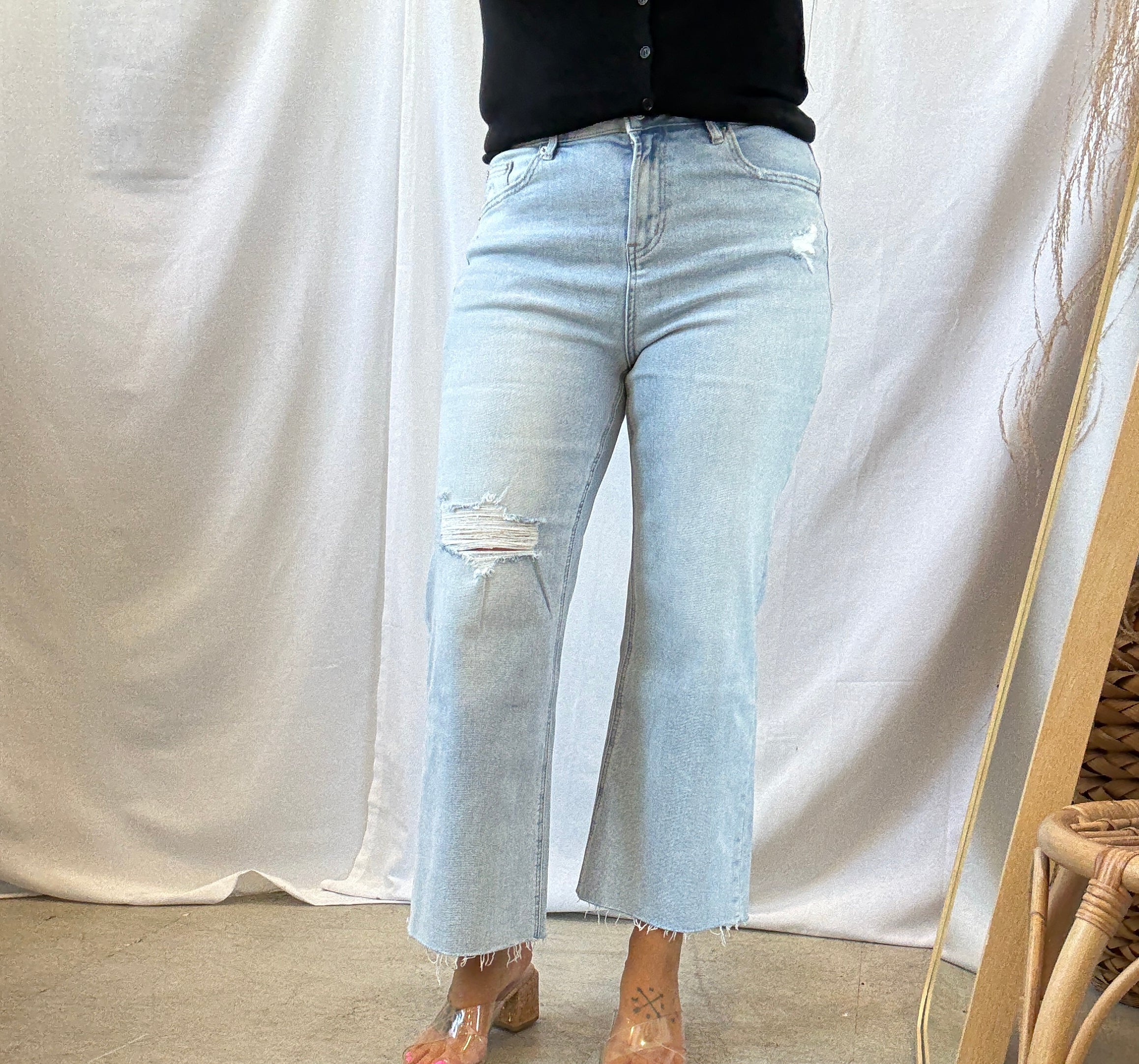 Mica Light Cloudy Jeans-Final Sale-Jeans-mica-The Silo Boutique, Women's Fashion Boutique Located in Warren and Grand Forks North Dakota