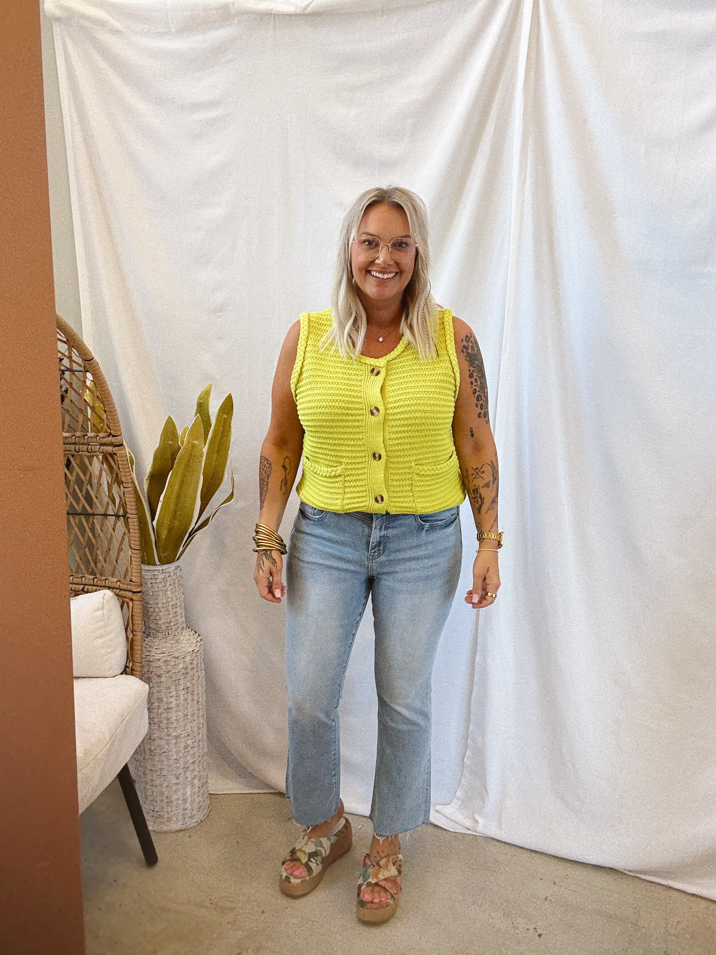 Mica Yoke Capri Blue Bootcut Jeans-Final Sale-Jeans-mica-The Silo Boutique, Women's Fashion Boutique Located in Warren and Grand Forks North Dakota