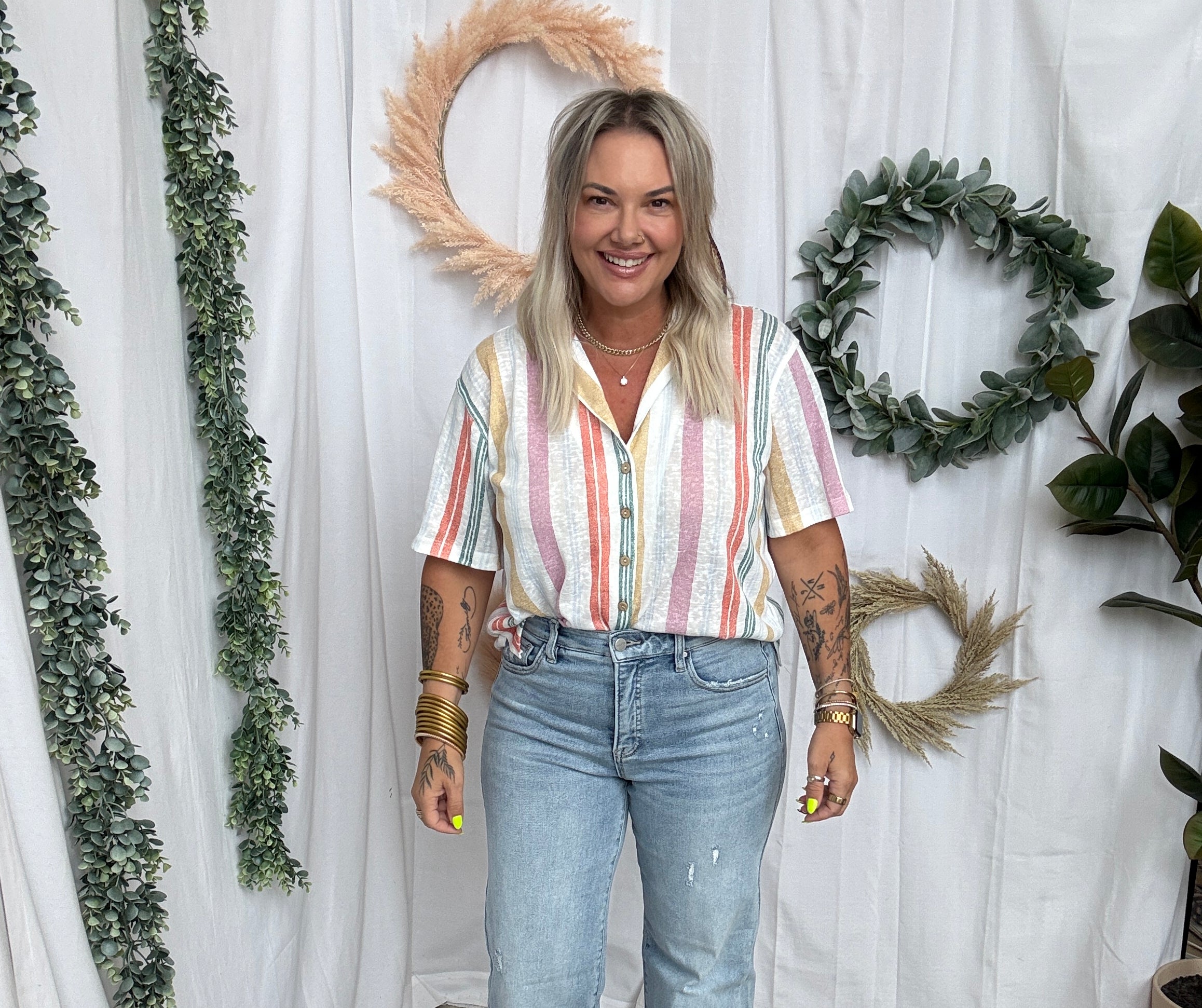 Risen Everly Light Wide Leg Jeans-Jeans-risen-The Silo Boutique, Women's Fashion Boutique Located in Warren and Grand Forks North Dakota