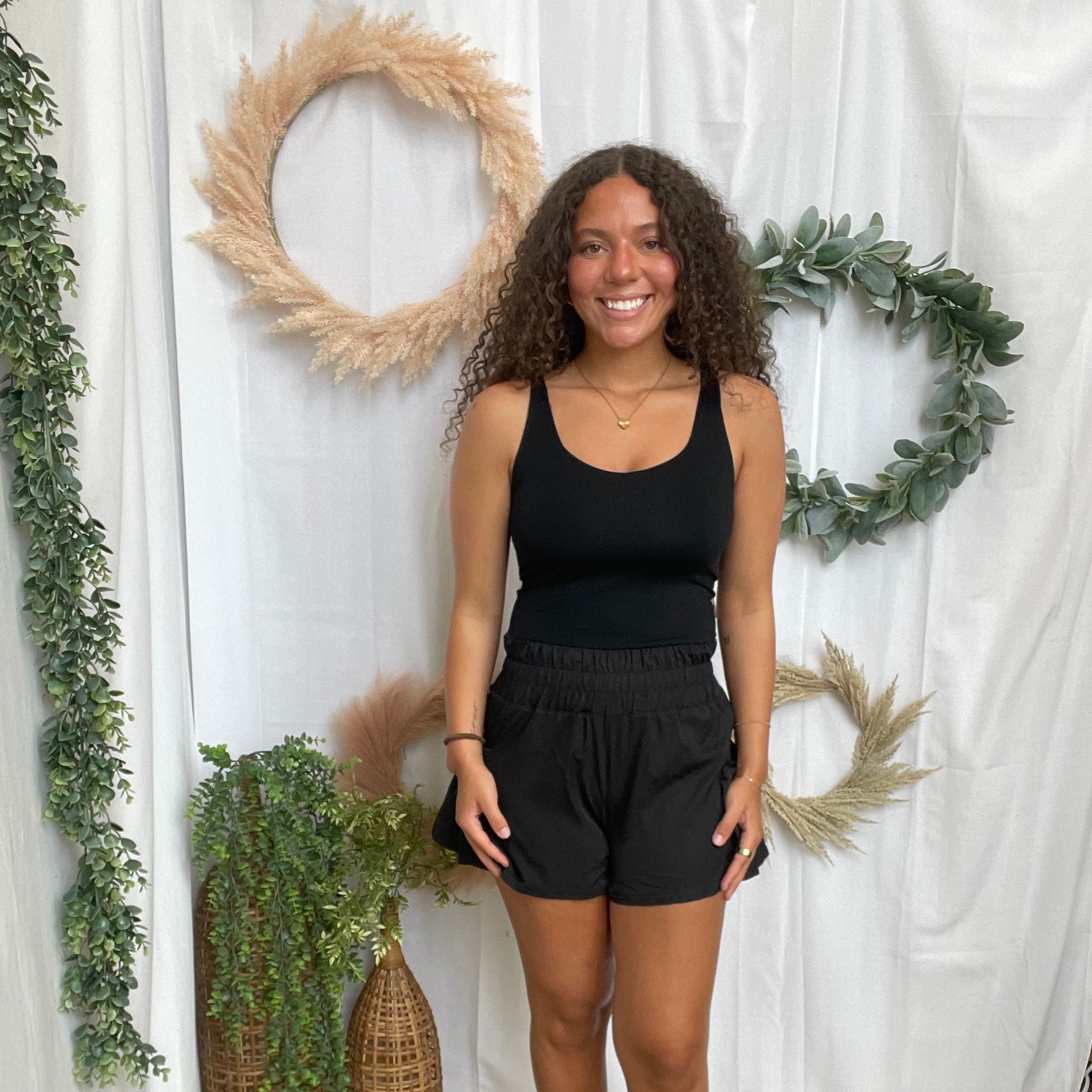 Flounce and Flow Romper-Black-Jumpsuits & Rompers-mono b-The Silo Boutique, Women's Fashion Boutique Located in Warren and Grand Forks North Dakota