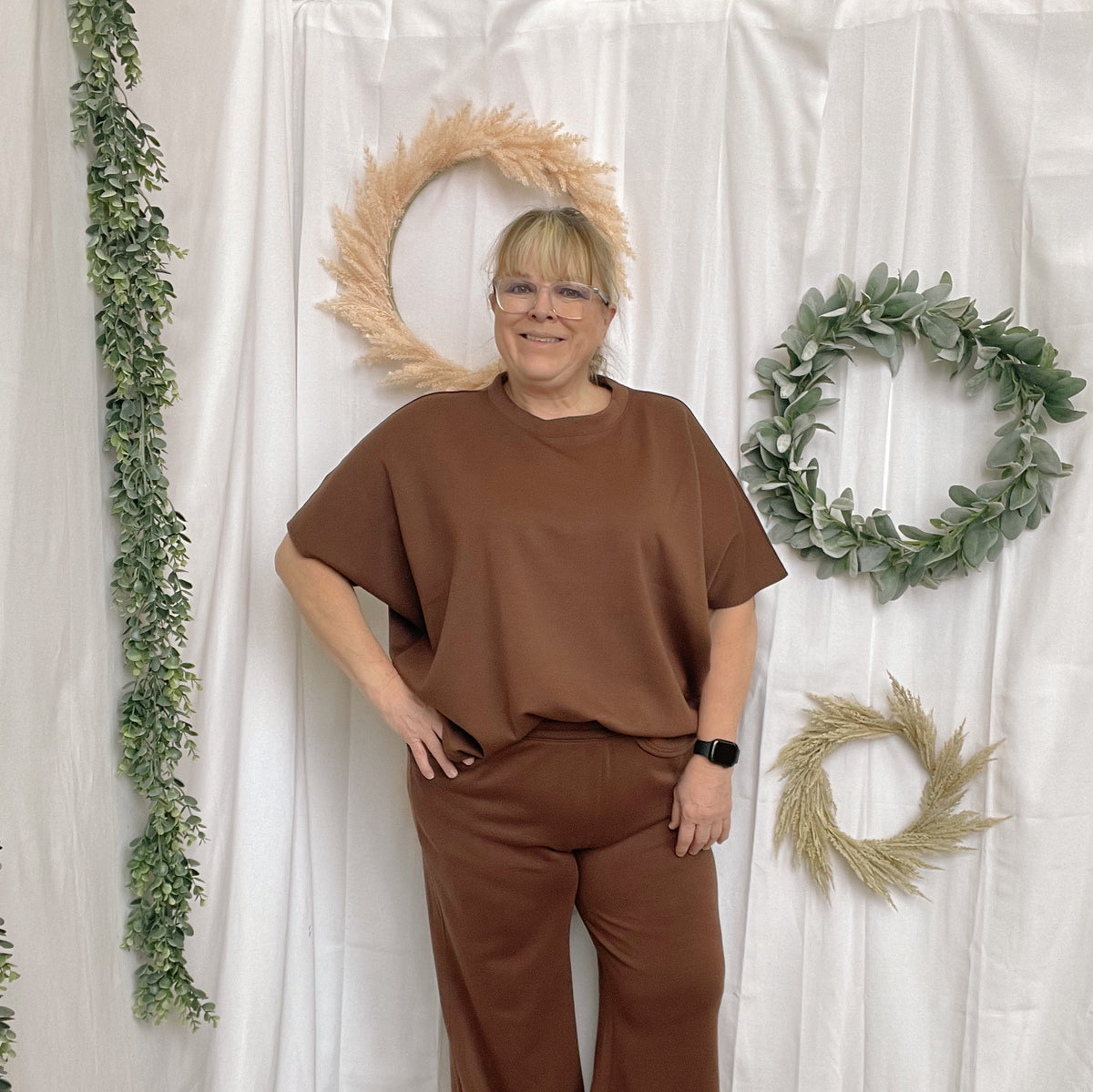 Stella Scuba Set-Dark Brown-Long Sleeve Tops-Zenana-The Silo Boutique, Women's Fashion Boutique Located in Warren and Grand Forks North Dakota