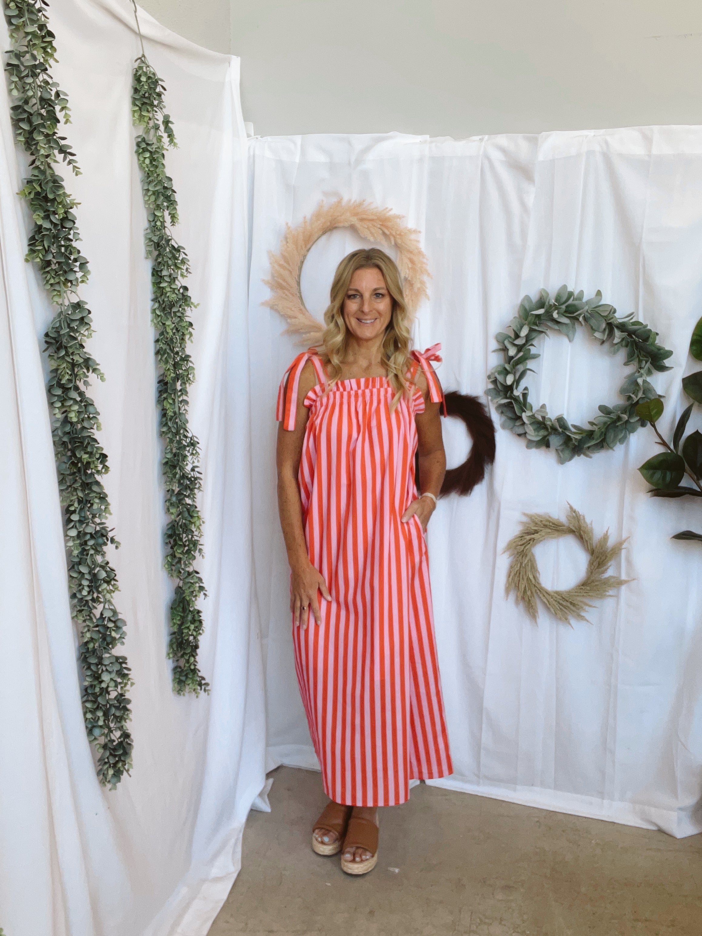 Punchy Pink Red Dress-Dresses-wishlist-The Silo Boutique, Women's Fashion Boutique Located in Warren and Grand Forks North Dakota