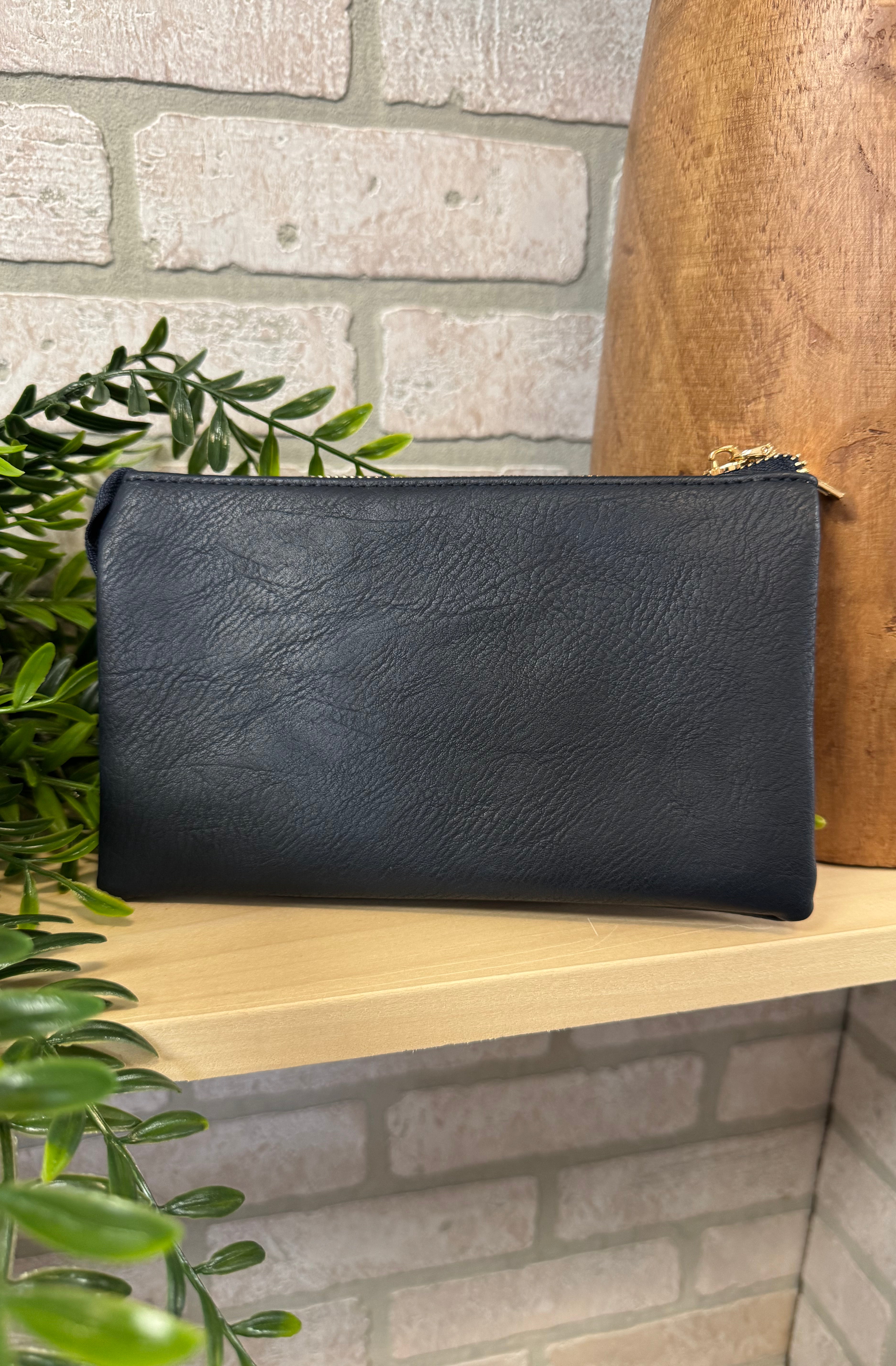 Riley 3 Compartment Crossbody/Wristlet-Crossbody Purses-Jen and Co-The Silo Boutique, Women's Fashion Boutique Located in Warren and Grand Forks North Dakota