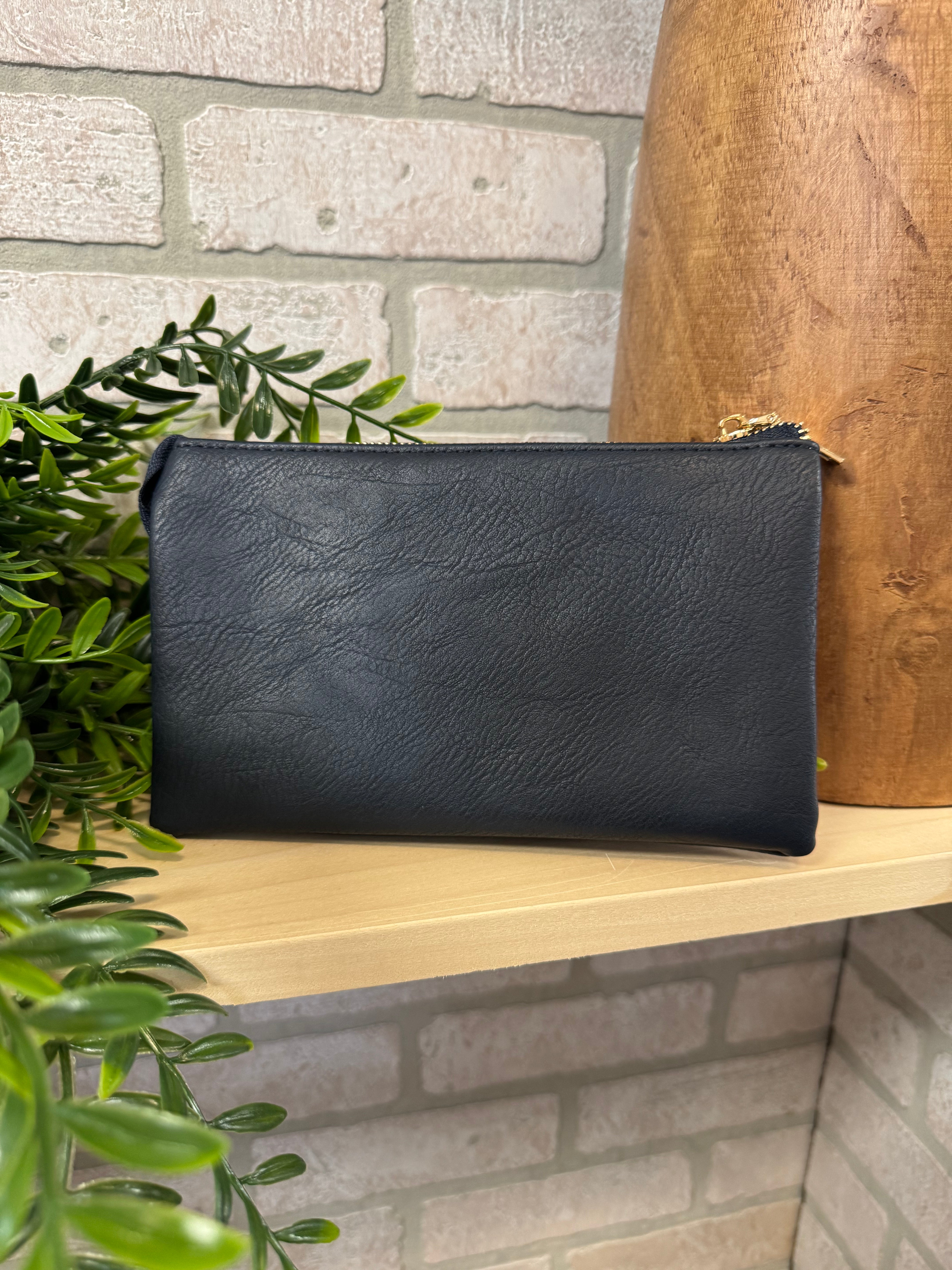 Riley 3 Compartment Crossbody/Wristlet-Crossbody Purses-Jen and Co-The Silo Boutique, Women's Fashion Boutique Located in Warren and Grand Forks North Dakota