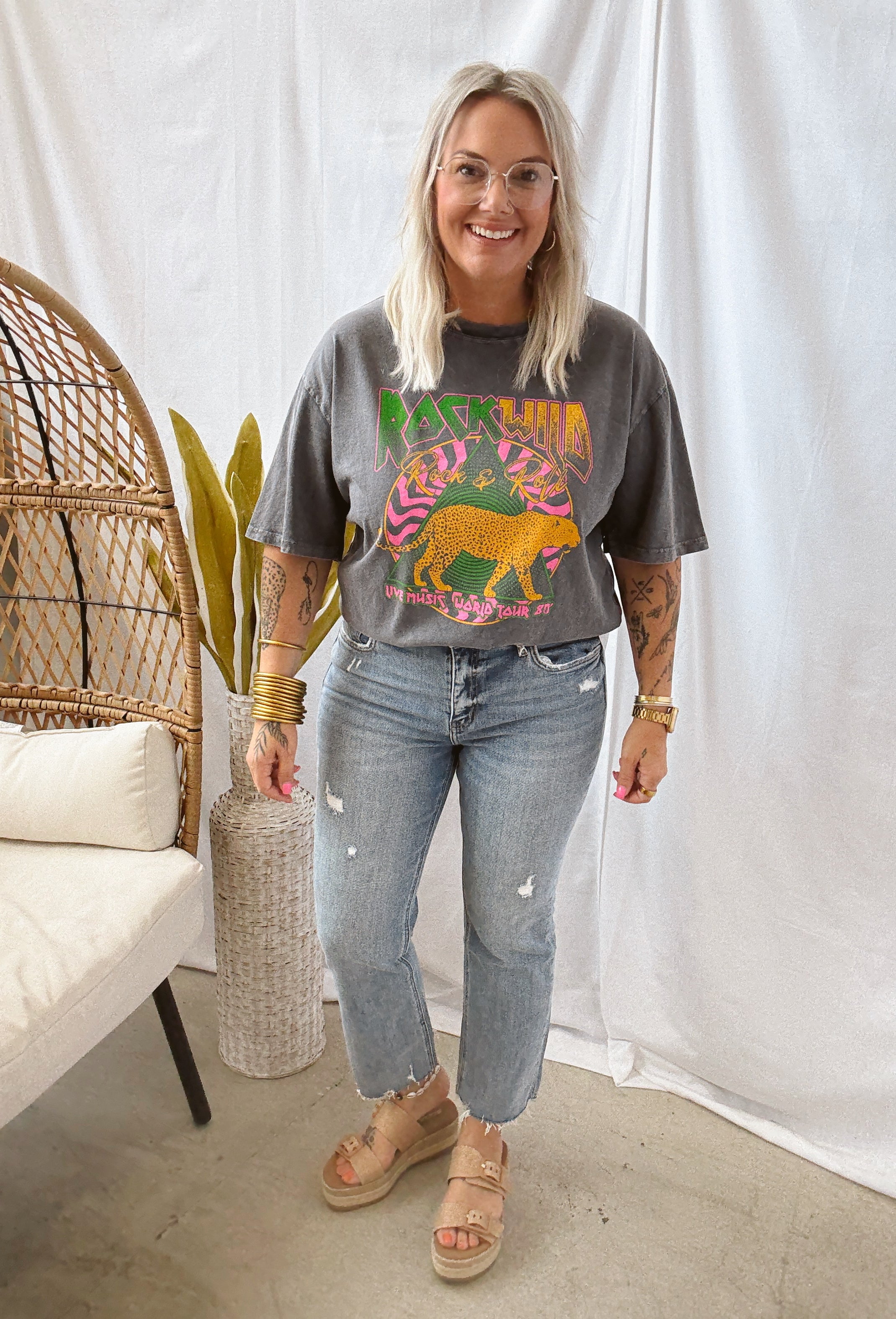 Rock Wild Graphic Tee-Graphic Tees-heart and luv-The Silo Boutique, Women's Fashion Boutique Located in Warren and Grand Forks North Dakota