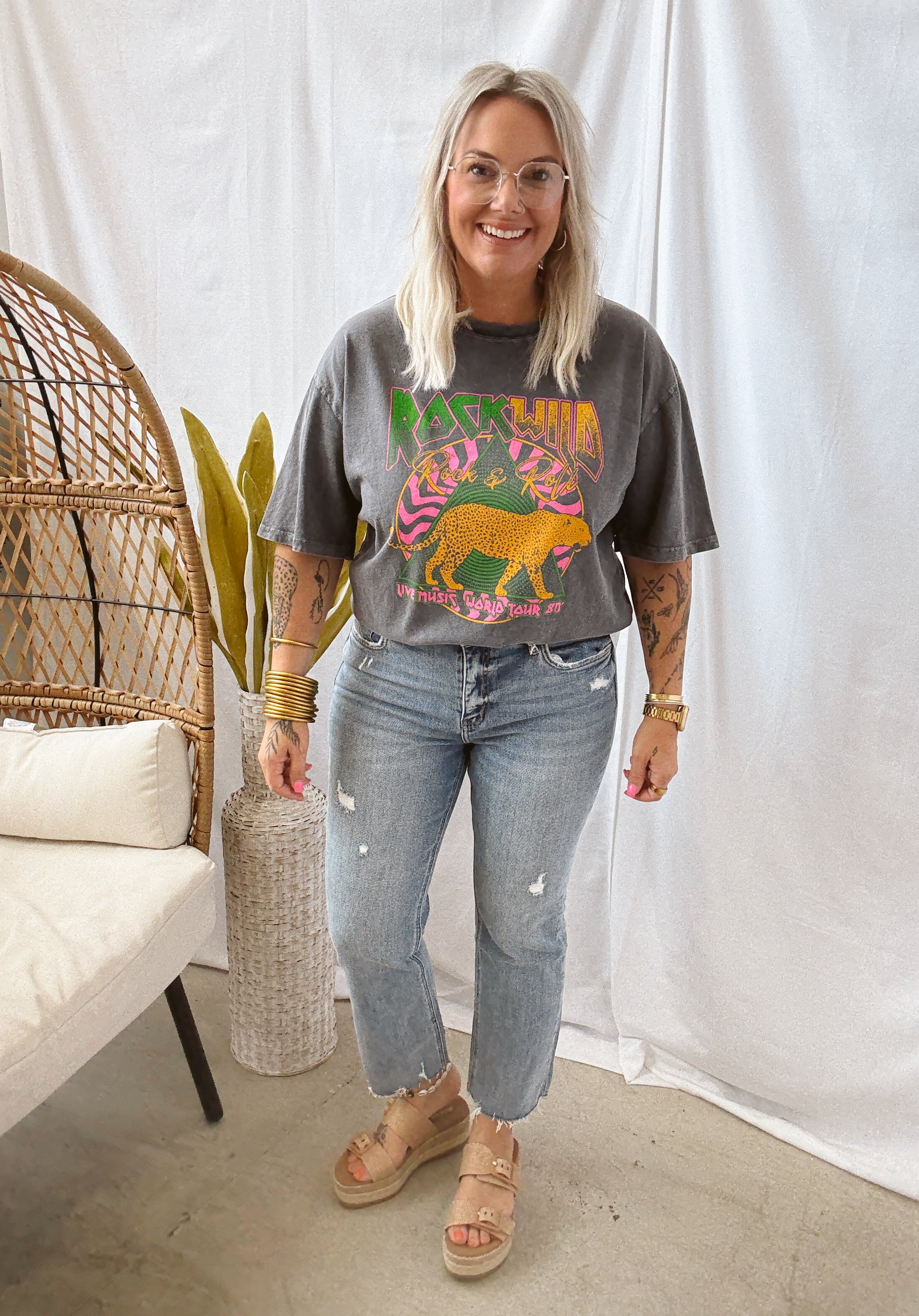 Rock Wild Graphic Tee-Graphic Tees-heart and luv-The Silo Boutique, Women's Fashion Boutique Located in Warren and Grand Forks North Dakota