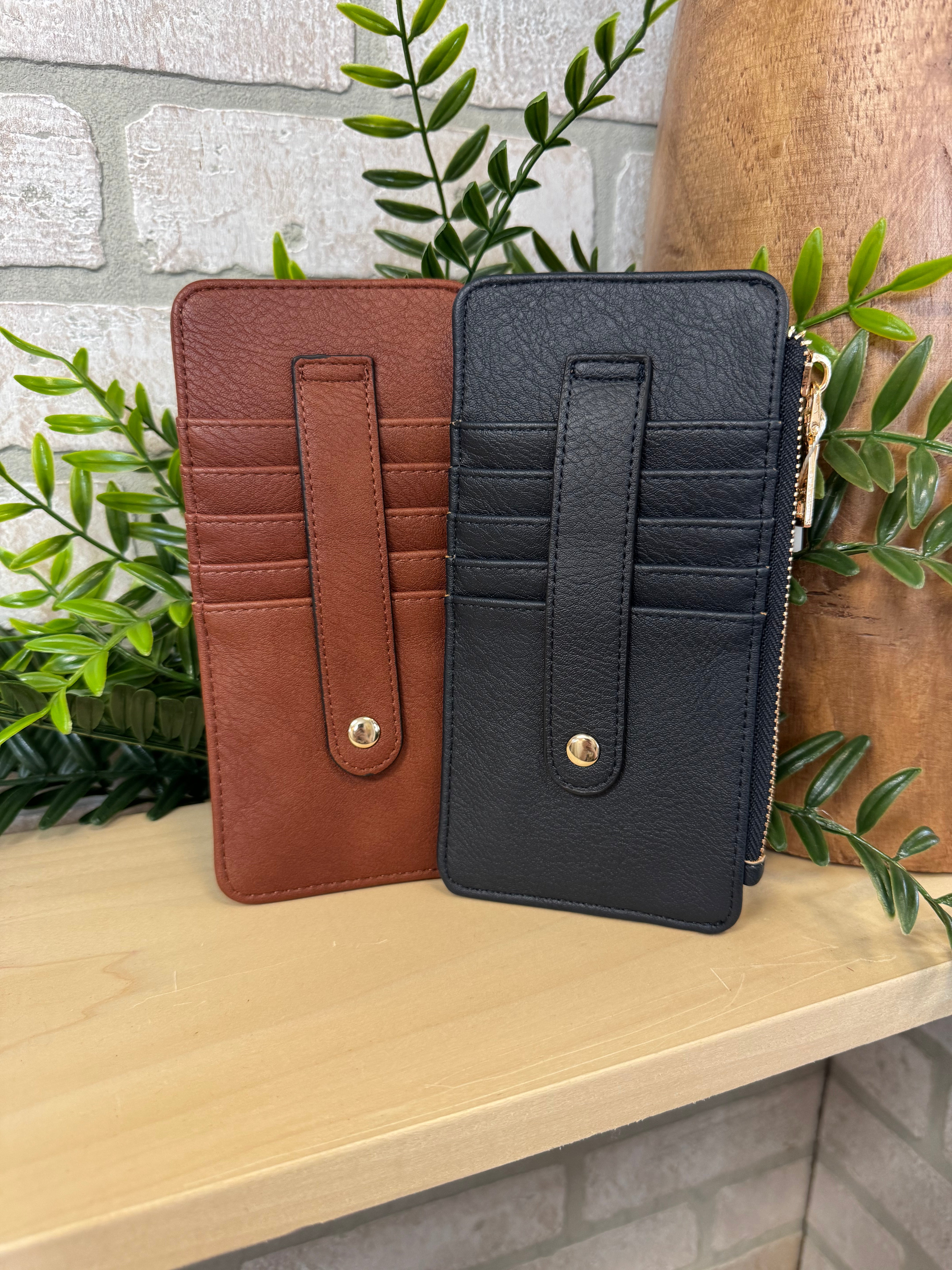 Jen and Co Saige Slim Card Wallet-Wallets-Jen and Co-The Silo Boutique, Women's Fashion Boutique Located in Warren and Grand Forks North Dakota