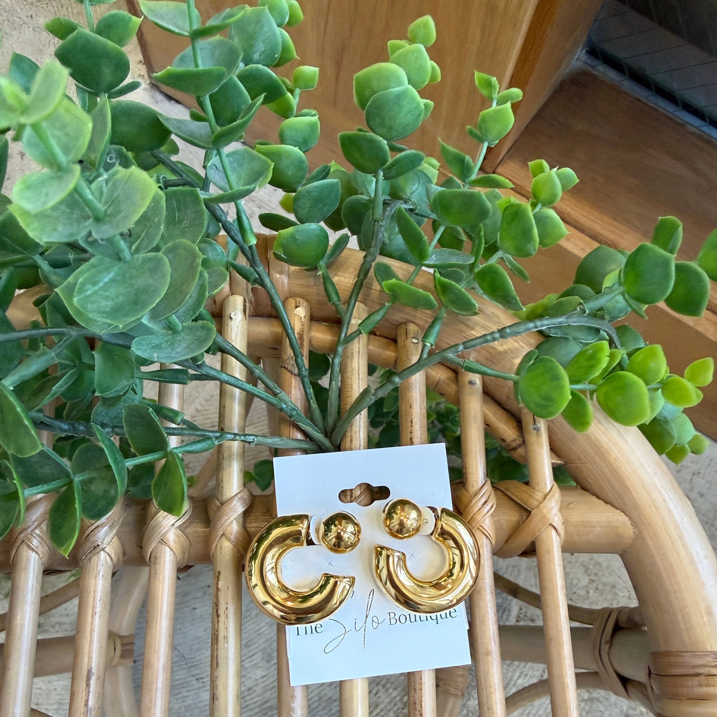 Caroline Reversible Hoop Earrings-Earrings-pretty simple-The Silo Boutique, Women's Fashion Boutique Located in Warren and Grand Forks North Dakota