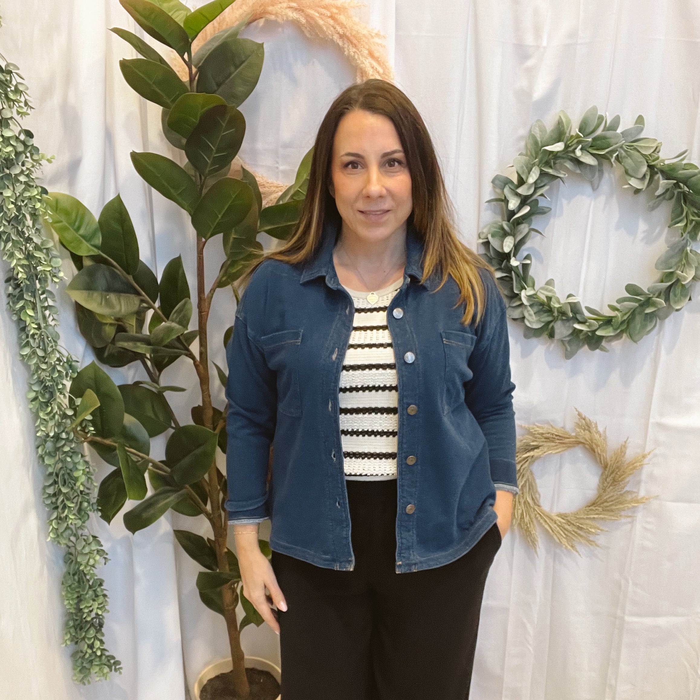 Be Cool Denim Soft Shacket-Shackets-be cool-The Silo Boutique, Women's Fashion Boutique Located in Warren and Grand Forks North Dakota