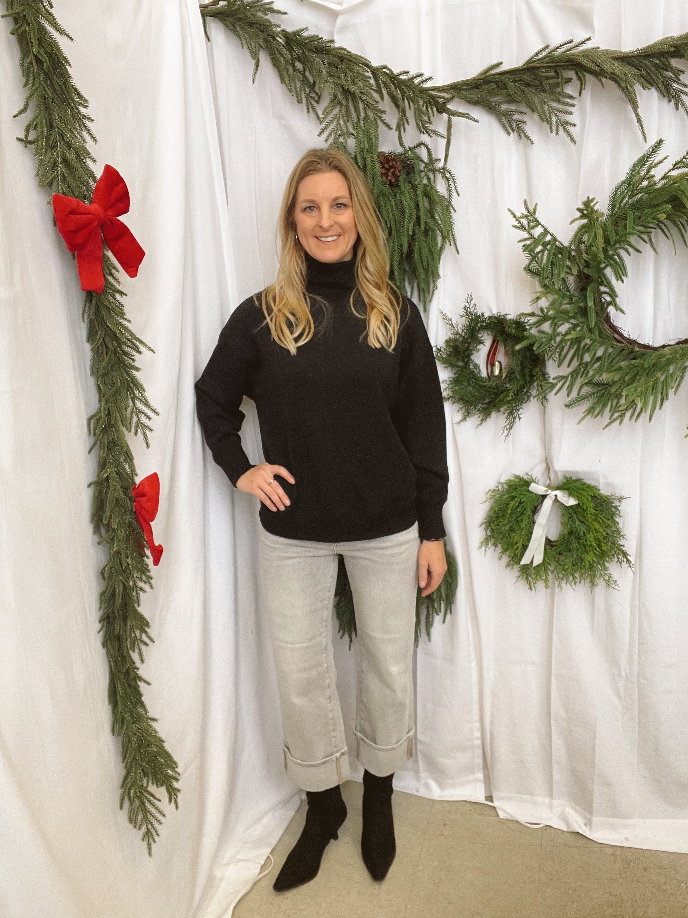 Risen Light Grey Crop Straight Jeans With Cuff-Final Sale-Jeans-risen-The Silo Boutique, Women's Fashion Boutique Located in Warren and Grand Forks North Dakota