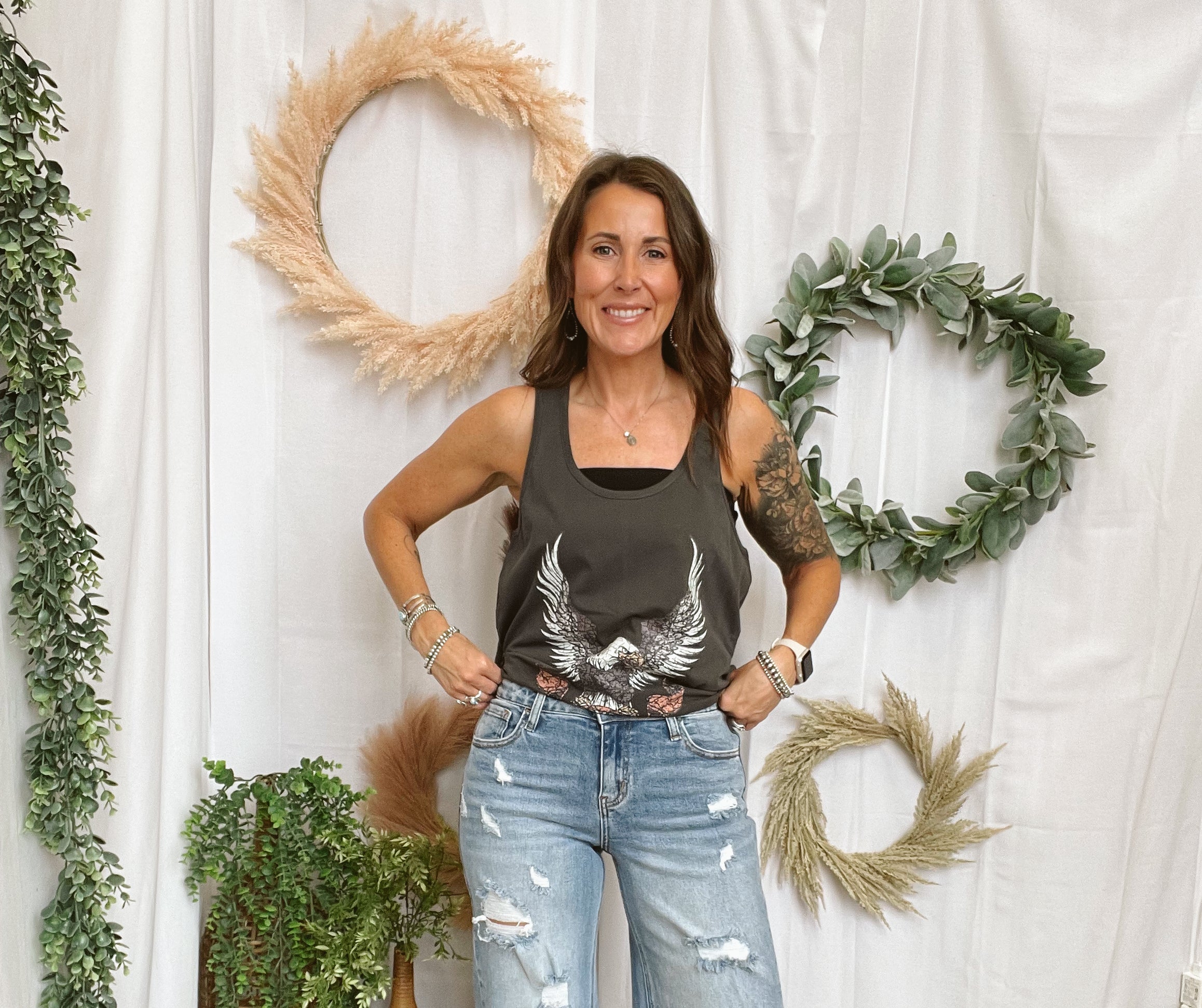 Blakeley Drew Distressed Dad Jeans-Jeans-risen-The Silo Boutique, Women's Fashion Boutique Located in Warren and Grand Forks North Dakota