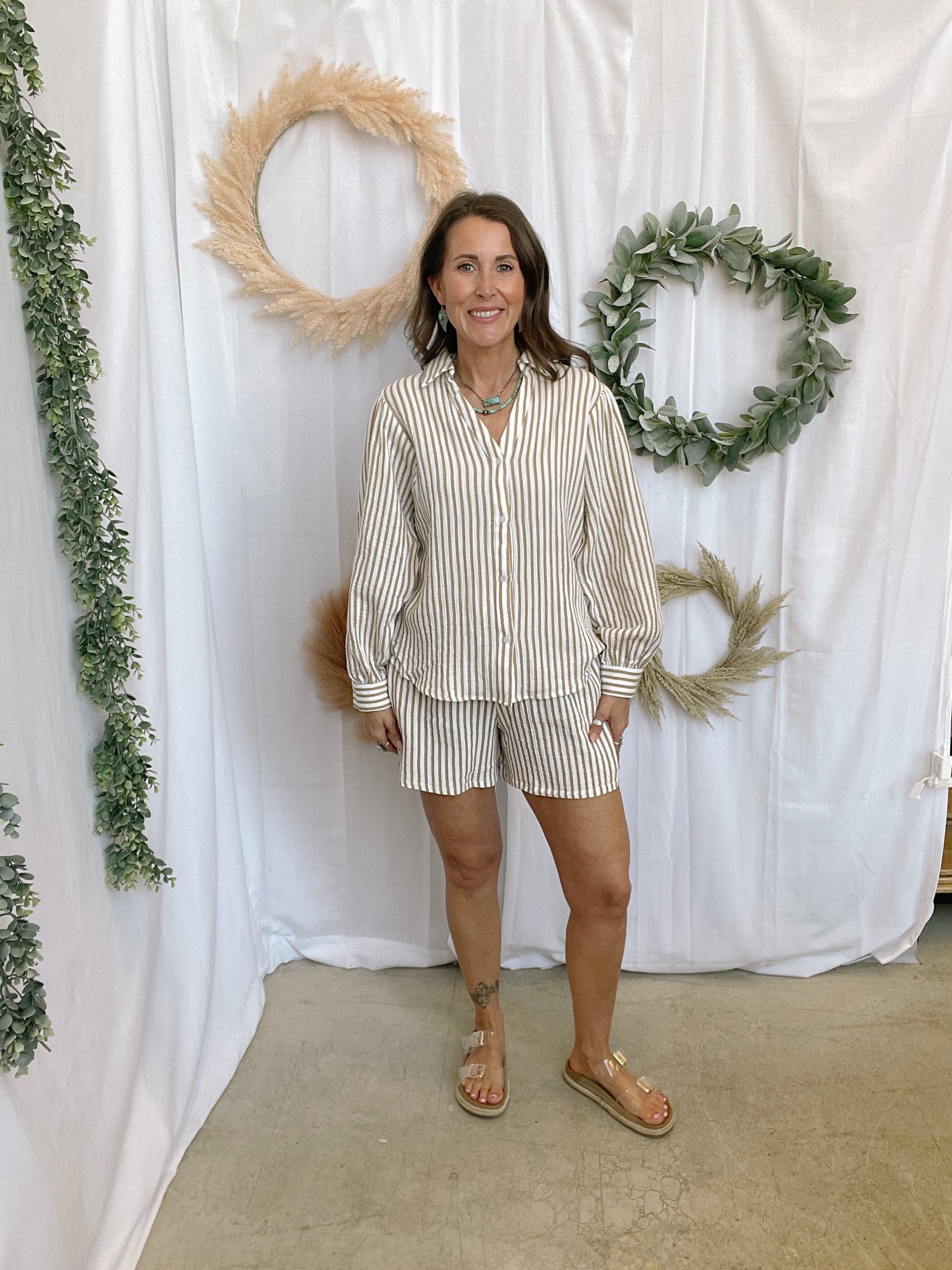 Maria Ivory Taupe Long Sleeve Top-Long Sleeve Tops-fun2fun-The Silo Boutique, Women's Fashion Boutique Located in Warren and Grand Forks North Dakota