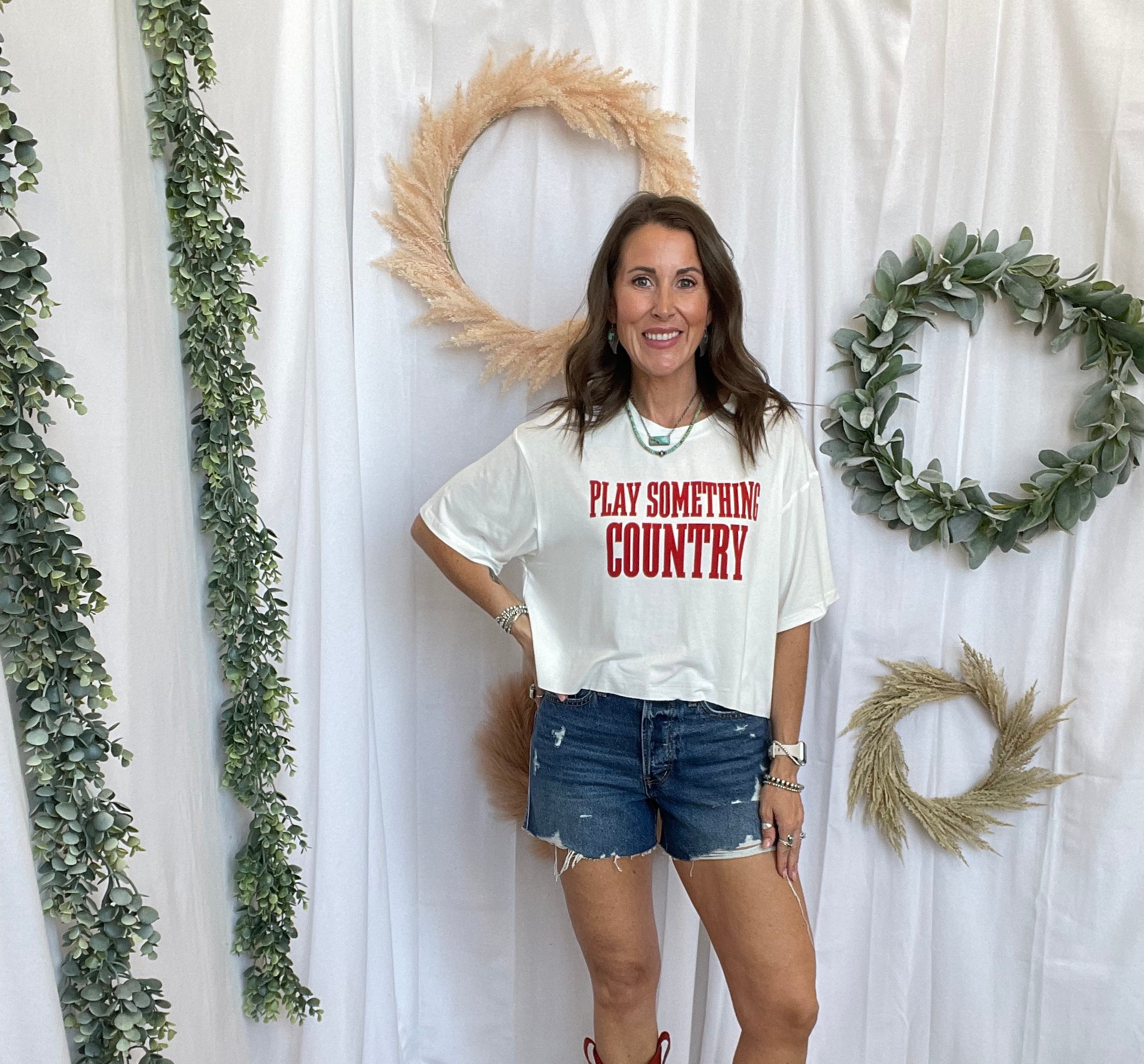 Panache Play Something Country Tee-Graphic Tees-panache-The Silo Boutique, Women's Fashion Boutique Located in Warren and Grand Forks North Dakota