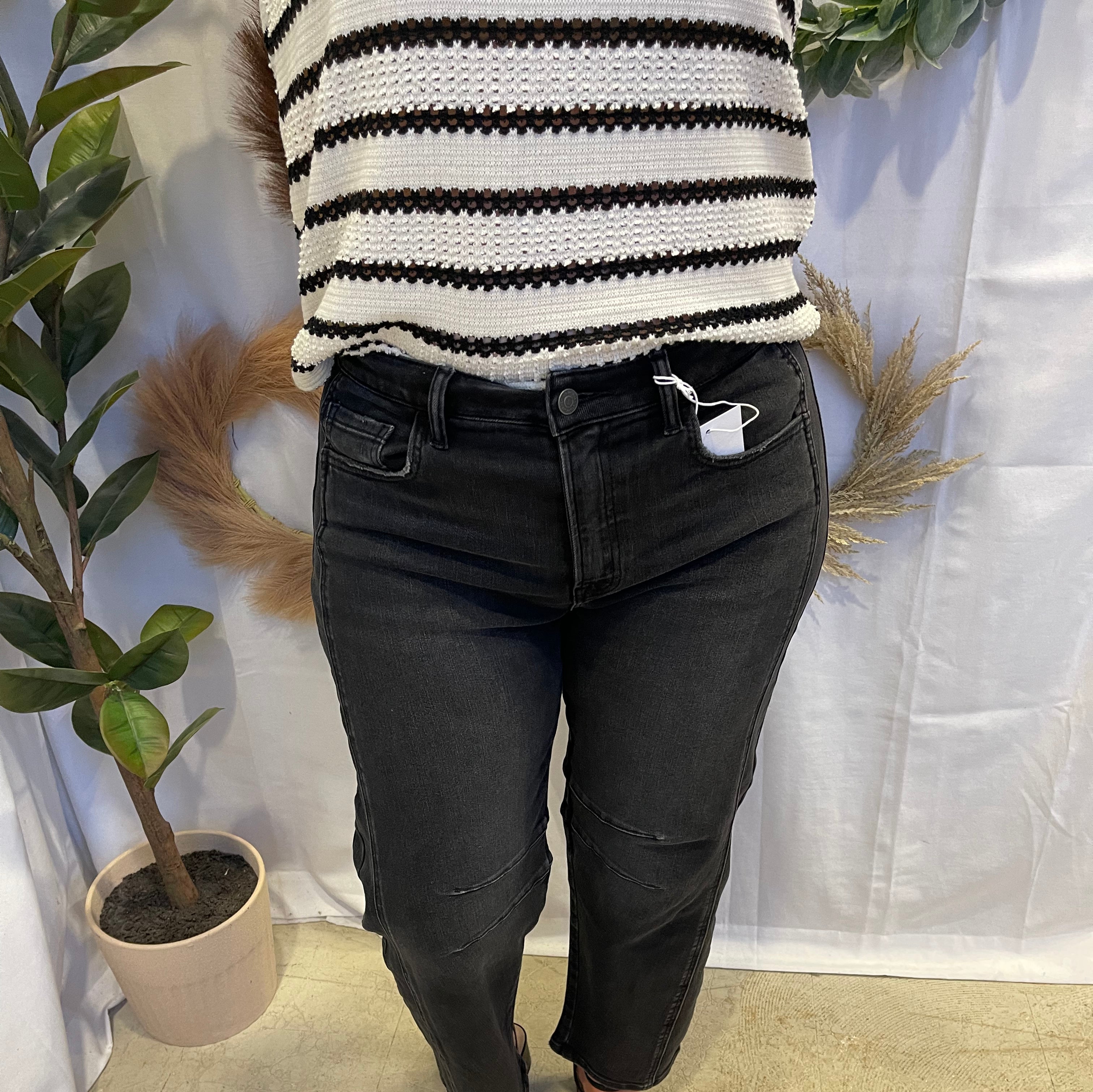 Flying Monkey Relief Black Jeans-Final Sale-Jeans-flying monkey-The Silo Boutique, Women's Fashion Boutique Located in Warren and Grand Forks North Dakota