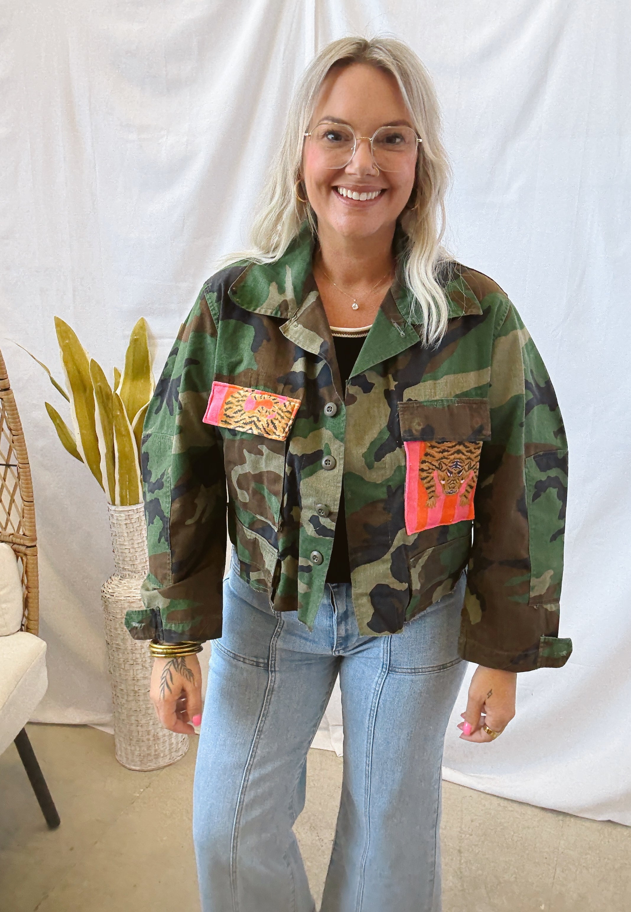 Camel Threads Camo Jacket-Coats & Jackets-camel threads-The Silo Boutique, Women's Fashion Boutique Located in Warren and Grand Forks North Dakota