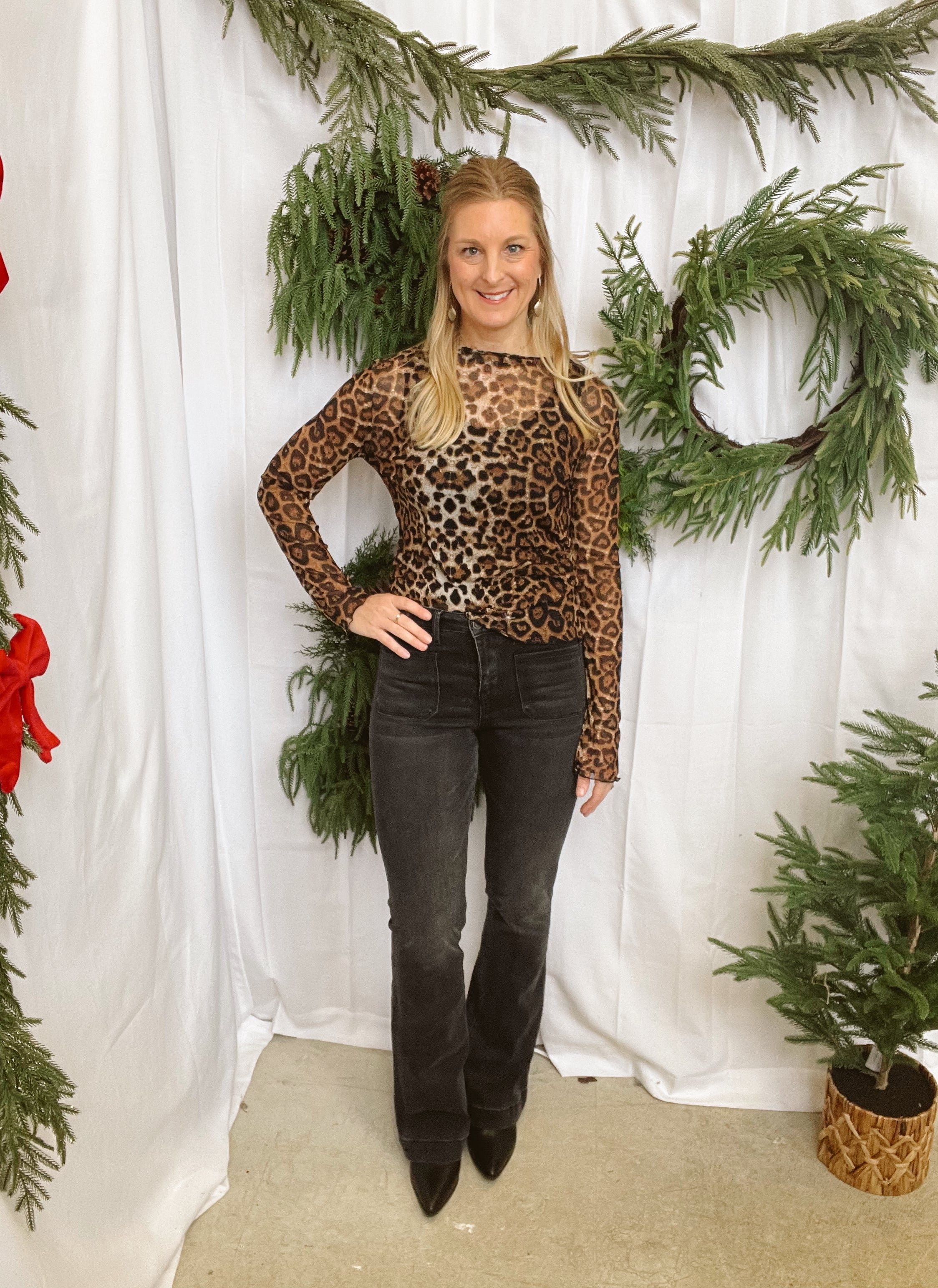 Leopard Long Sleeve Top-Long Sleeve Tops-haptics-The Silo Boutique, Women's Fashion Boutique Located in Warren and Grand Forks North Dakota
