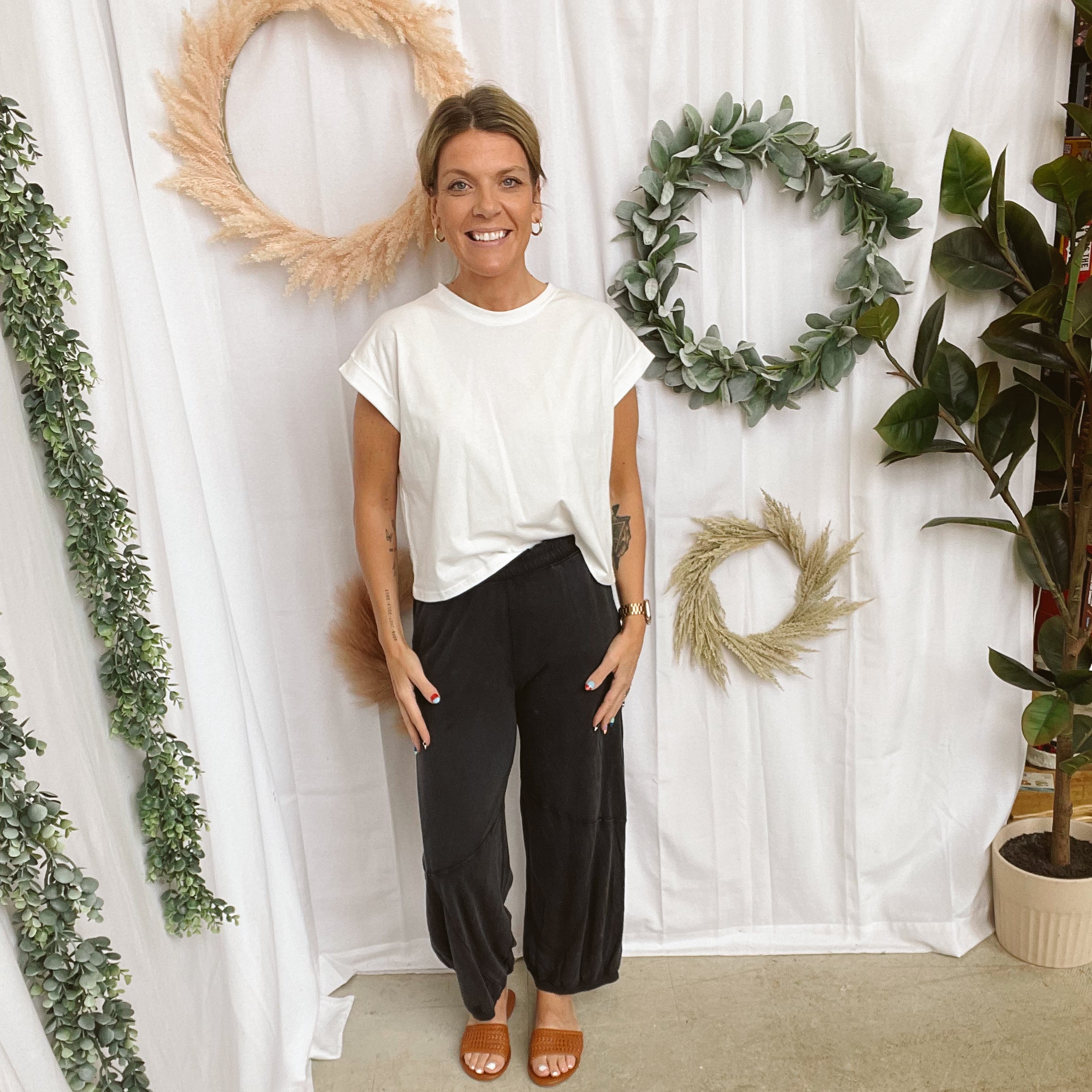 Rae Terry Butter Jogger Pants-Black-Pants-rae mode-The Silo Boutique, Women's Fashion Boutique Located in Warren and Grand Forks North Dakota