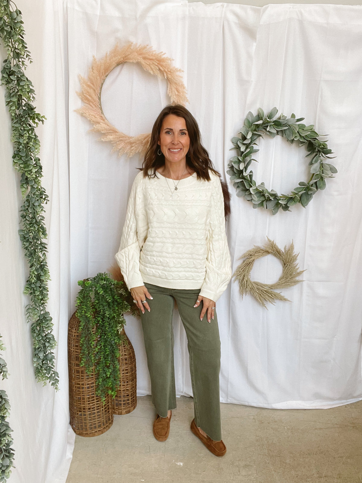 Erika Cable Knit Dolman Sweater-Sweaters-cozy co-The Silo Boutique, Women's Fashion Boutique Located in Warren and Grand Forks North Dakota