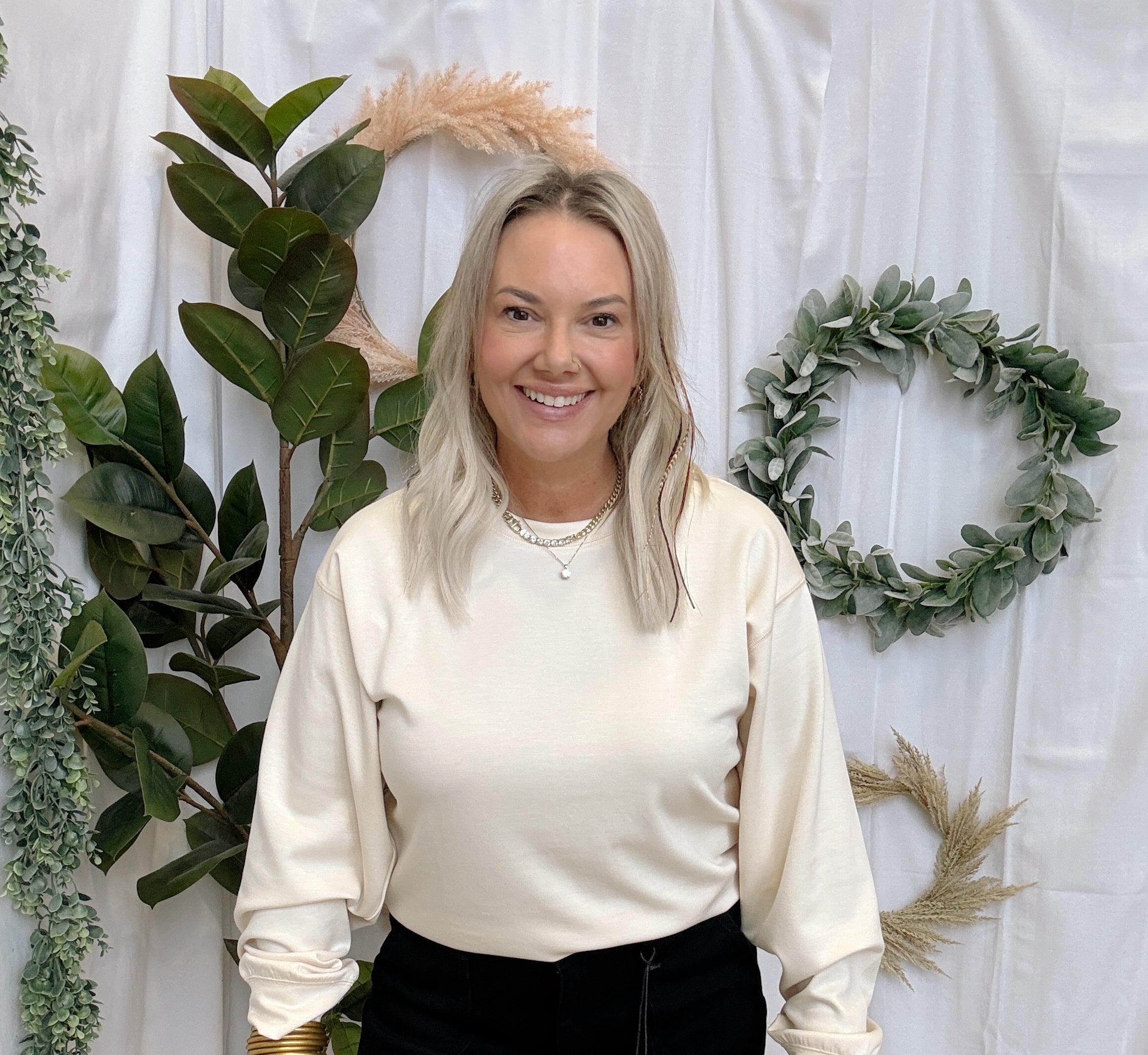 Maggie So Soft Crew Sweatshirt-Taupe-Sweatshirts-hyfve-The Silo Boutique, Women's Fashion Boutique Located in Warren and Grand Forks North Dakota