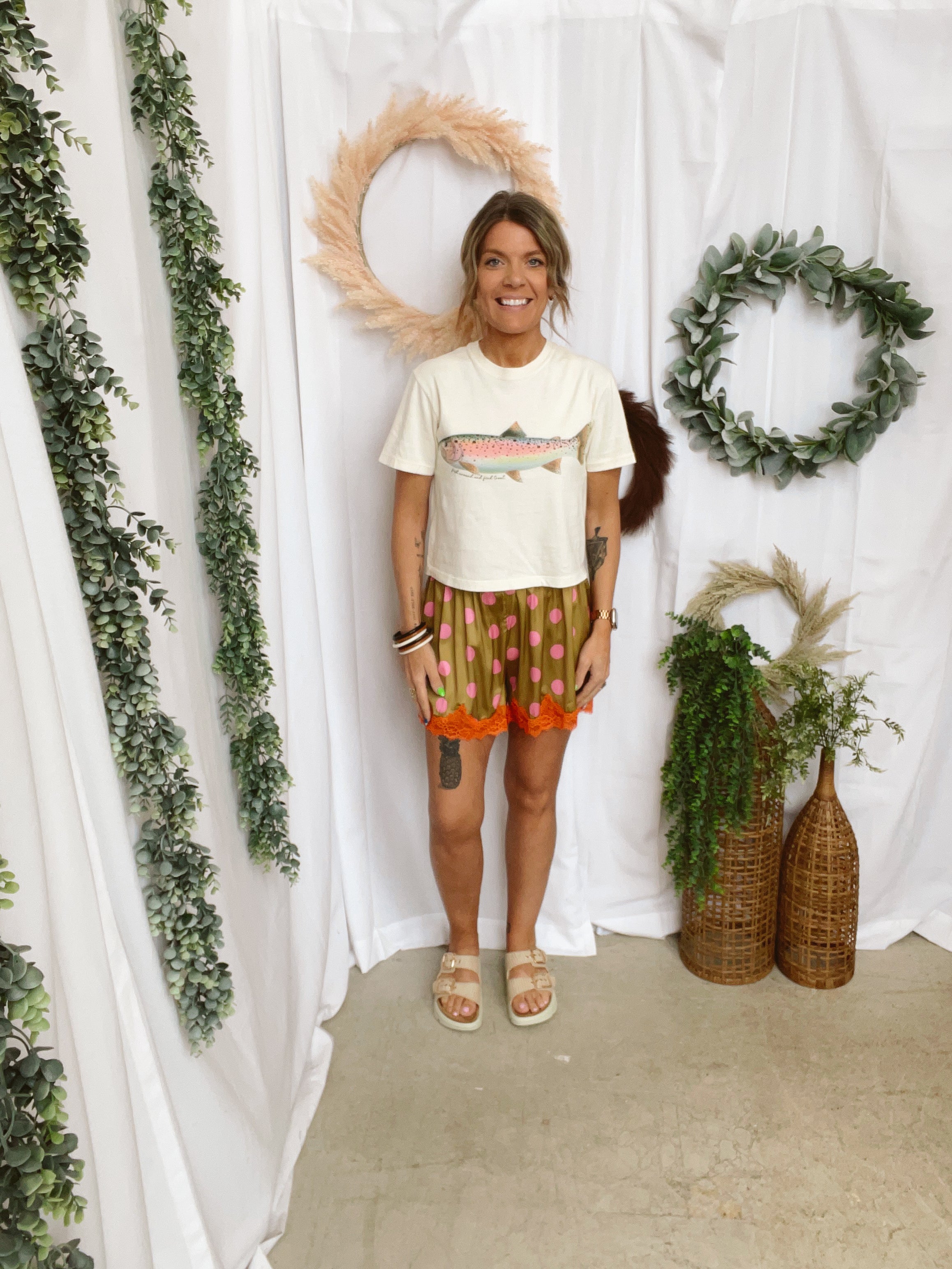 Rainbow Trout Tee-Graphic Tees-poppy and pine-The Silo Boutique, Women's Fashion Boutique Located in Warren and Grand Forks North Dakota