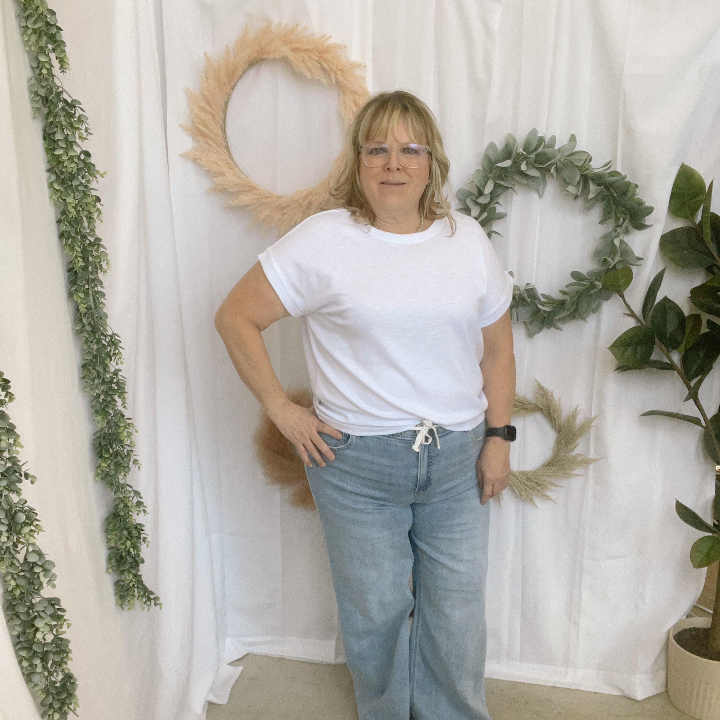Kelly Slub Rolled Sleeve Tee-Short Sleeve Tops-Zenana-The Silo Boutique, Women's Fashion Boutique Located in Warren and Grand Forks North Dakota