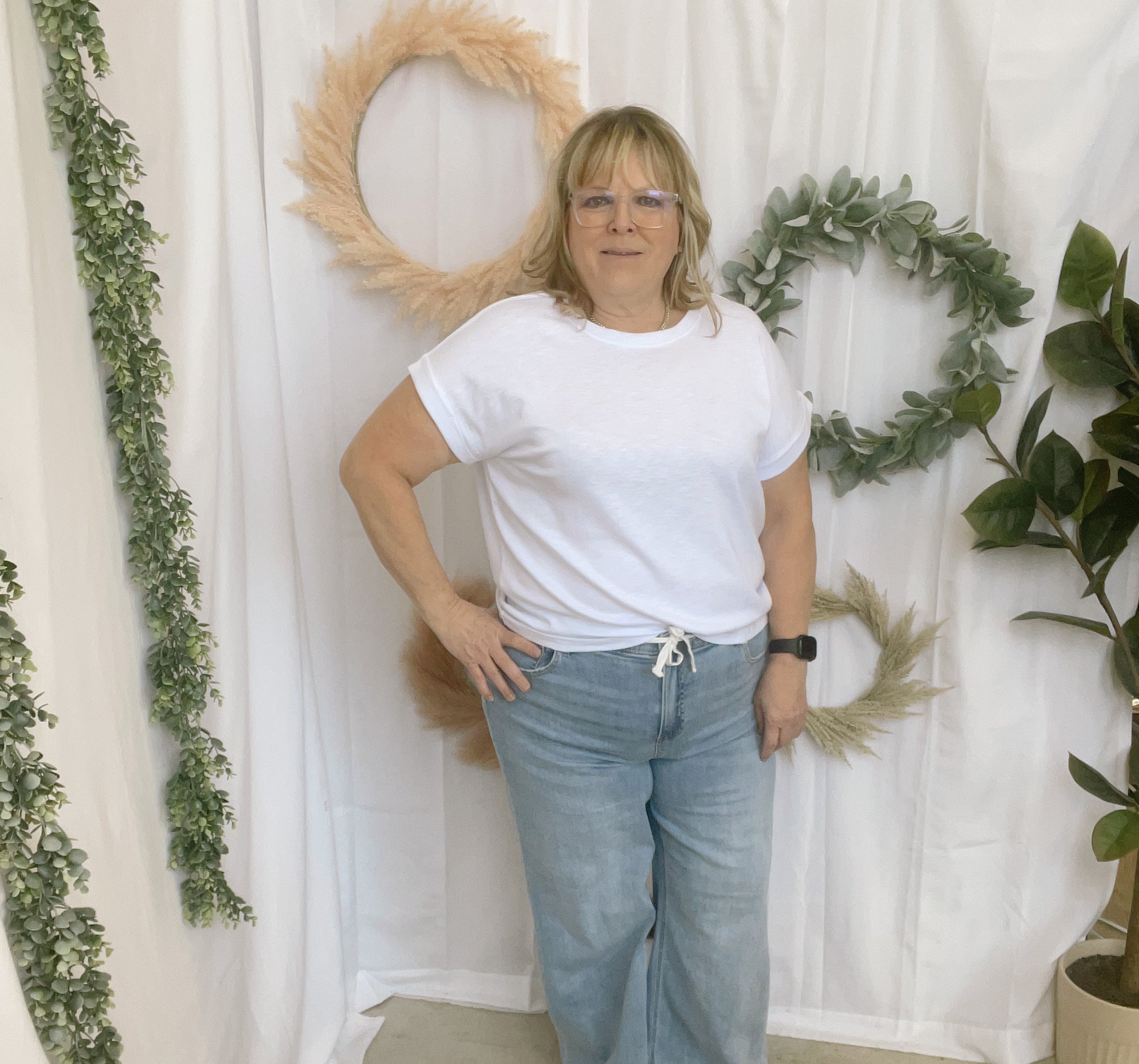 Kelly Slub Rolled Sleeve Tee-Short Sleeve Tops-Zenana-The Silo Boutique, Women's Fashion Boutique Located in Warren and Grand Forks North Dakota