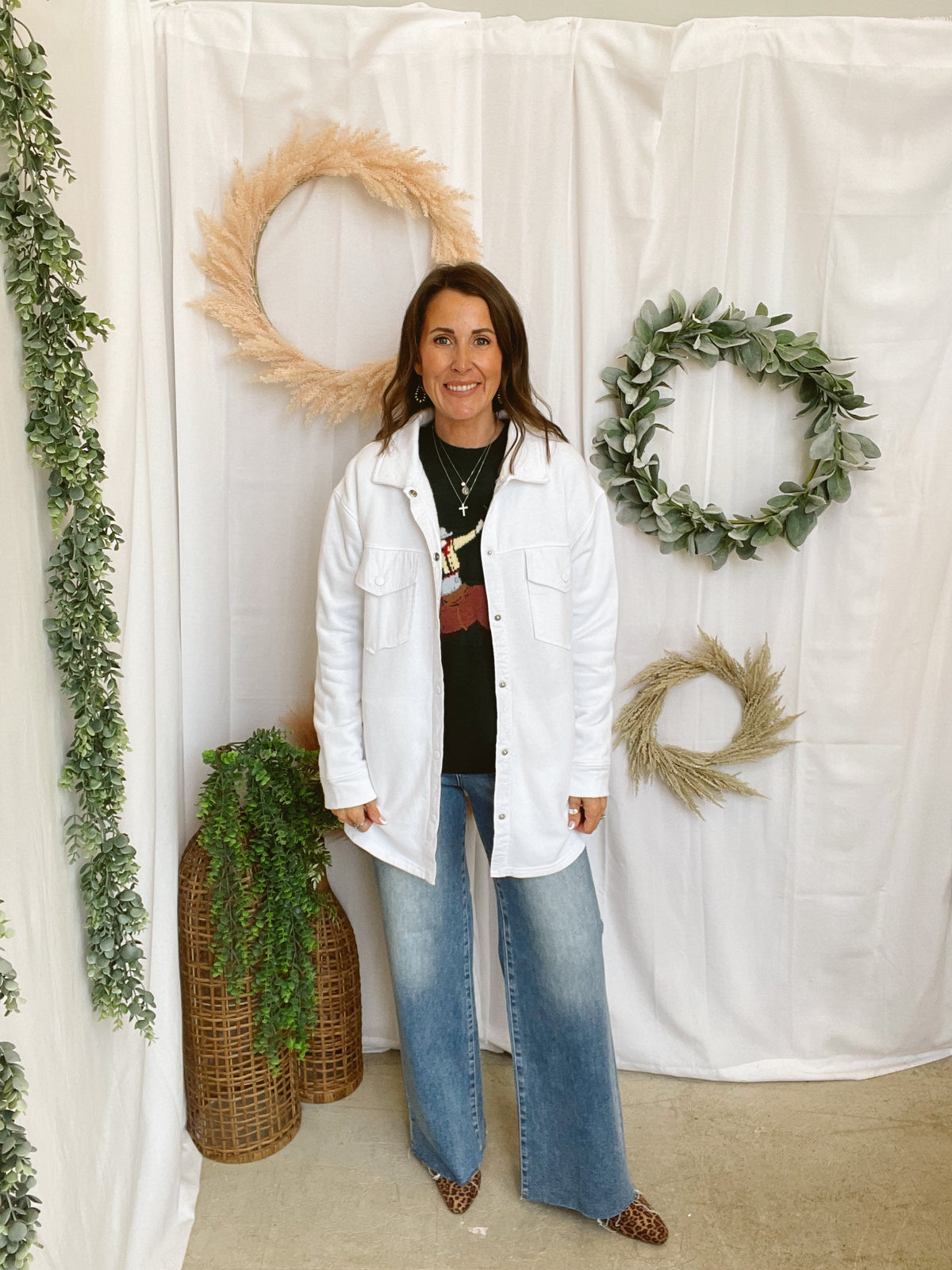 Mono B Malibu Shacket-White-Coats & Jackets-mono b-The Silo Boutique, Women's Fashion Boutique Located in Warren and Grand Forks North Dakota
