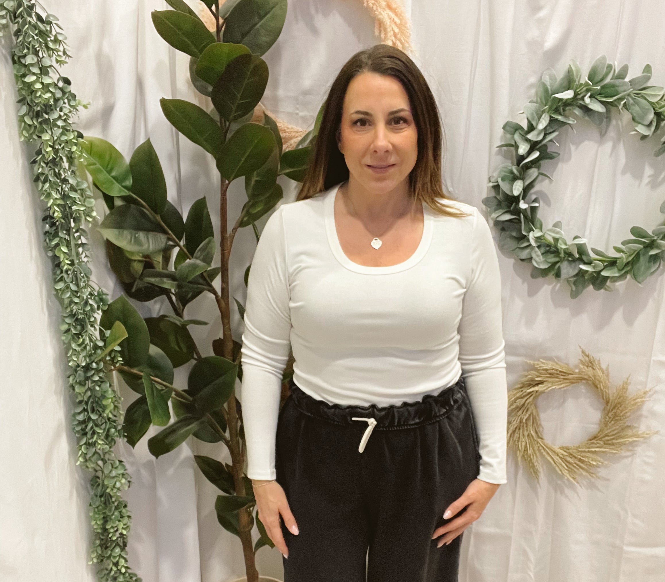 Be Cool Scoop Long Sleeve-Ivory-Short Sleeve Tops-be cool-The Silo Boutique, Women's Fashion Boutique Located in Warren and Grand Forks North Dakota