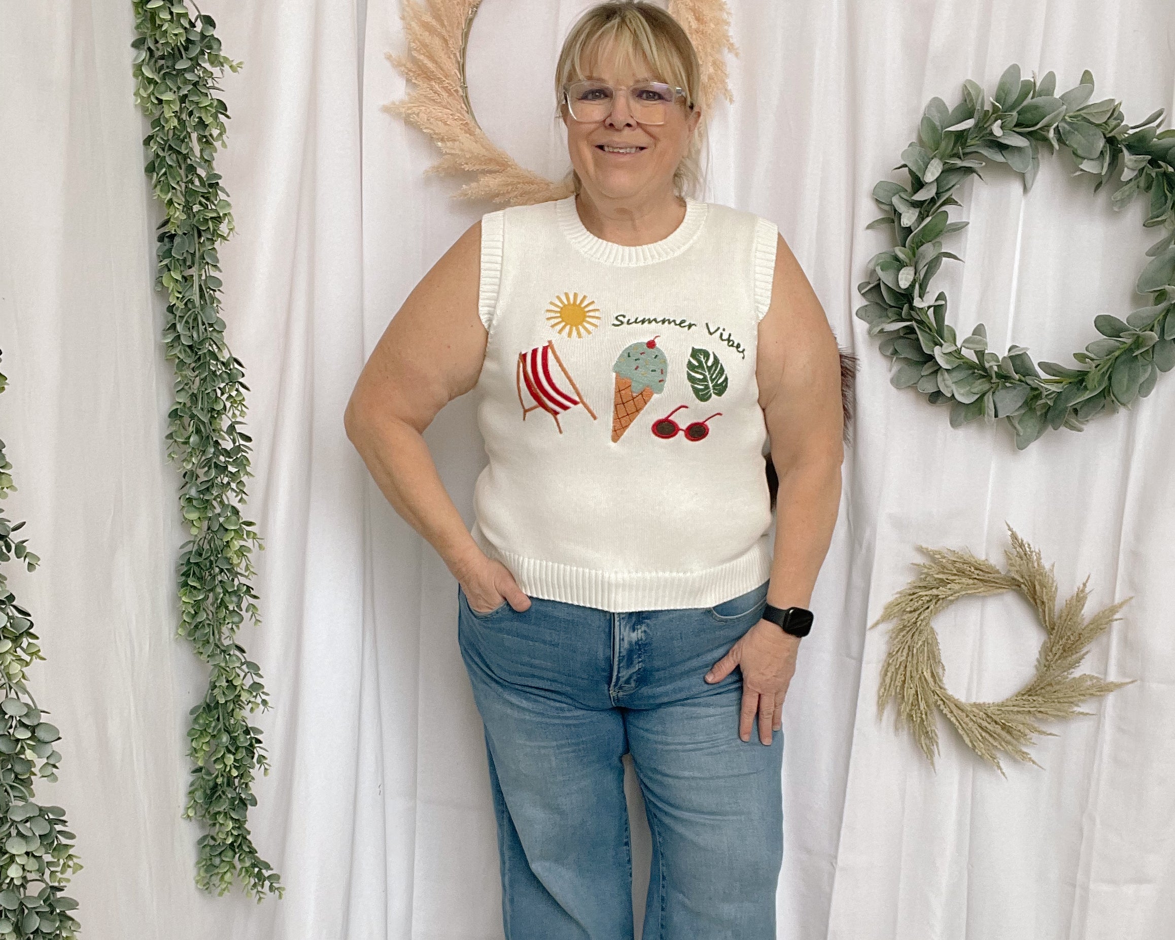 All Things Summer Tank Vest-Tank Tops-anniewear-The Silo Boutique, Women's Fashion Boutique Located in Warren and Grand Forks North Dakota