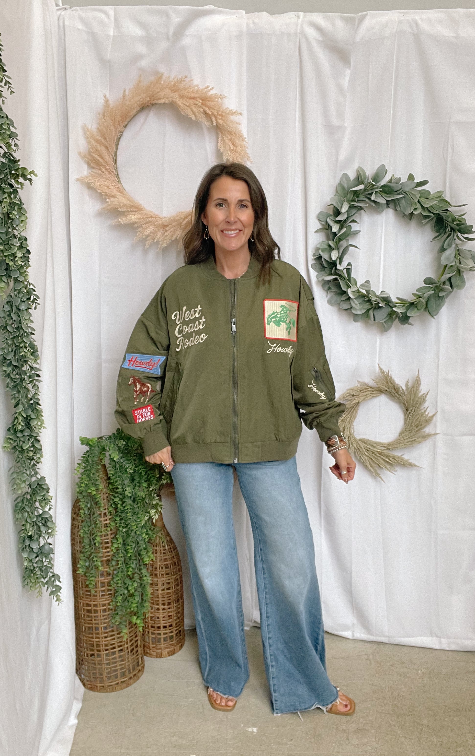 Army Green Rodeo Jacket-Coats & Jackets-davi-The Silo Boutique, Women's Fashion Boutique Located in Warren and Grand Forks North Dakota
