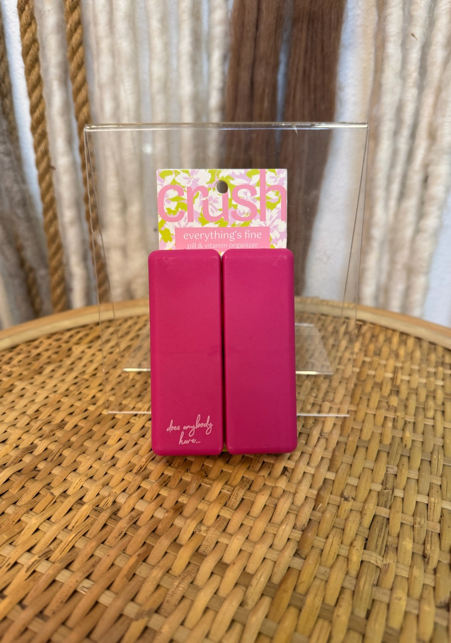 Crush Everything's Fine Pill & Vitamin Case-Pill Organizer-dm-The Silo Boutique, Women's Fashion Boutique Located in Warren and Grand Forks North Dakota