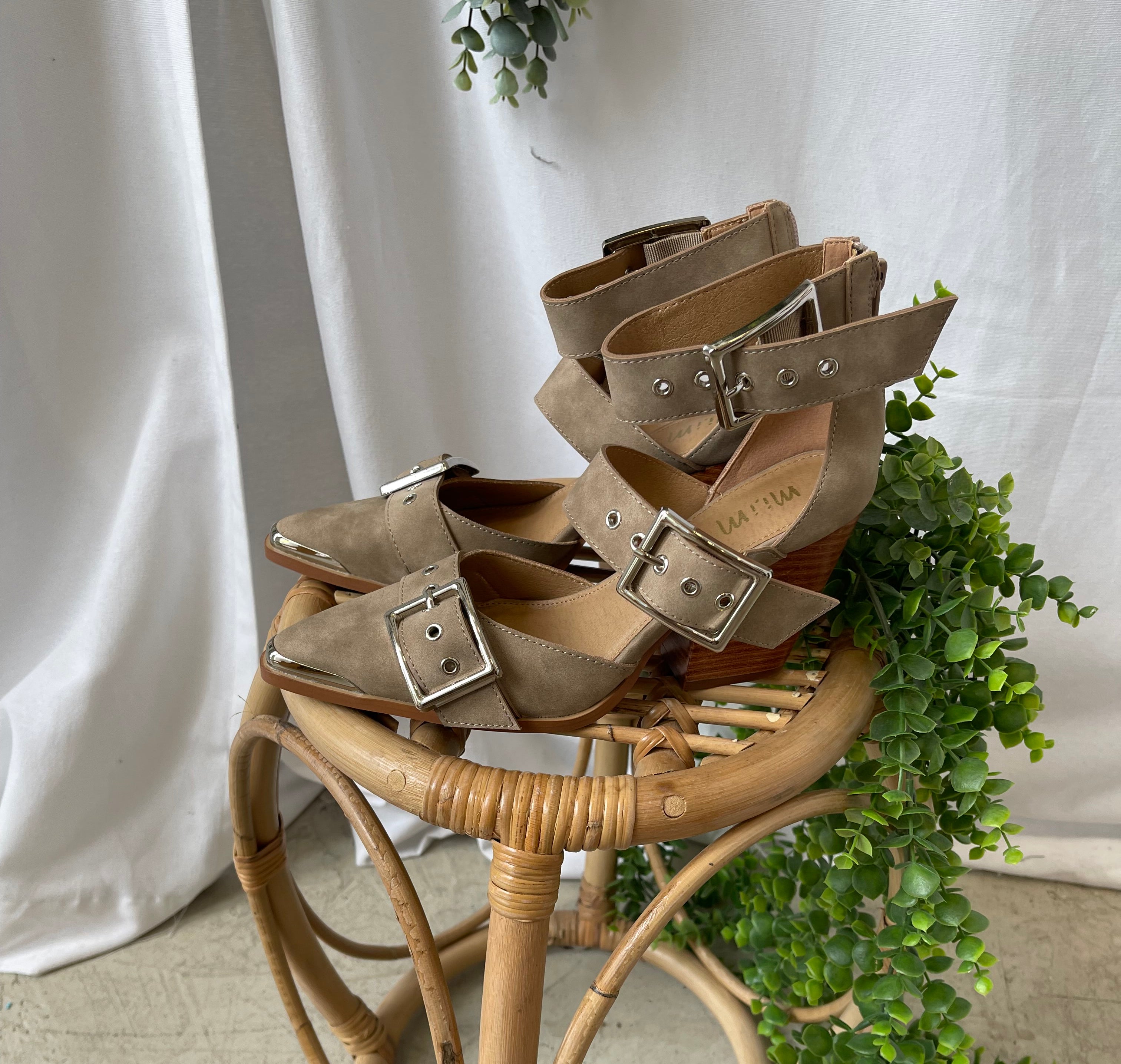 MiiM Hendrix Bootie-Taupe-Boots-miracle mile-The Silo Boutique, Women's Fashion Boutique Located in Warren and Grand Forks North Dakota