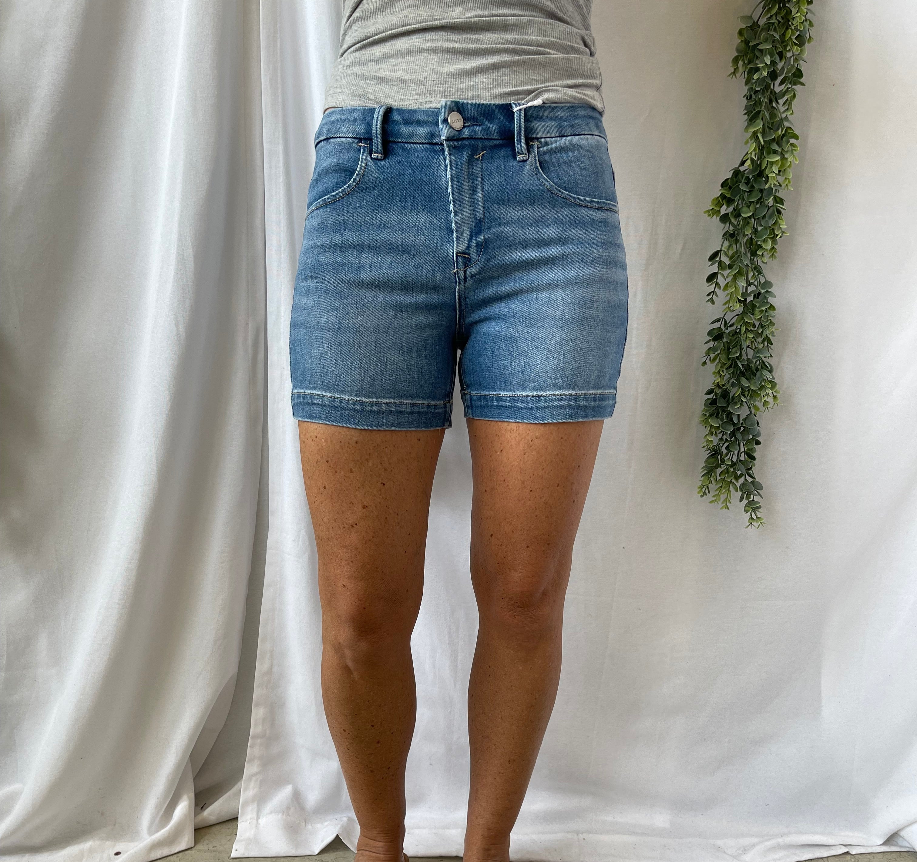 Risen Kylie Cuffed Hem Shorts-Shorts-risen-The Silo Boutique, Women's Fashion Boutique Located in Warren and Grand Forks North Dakota