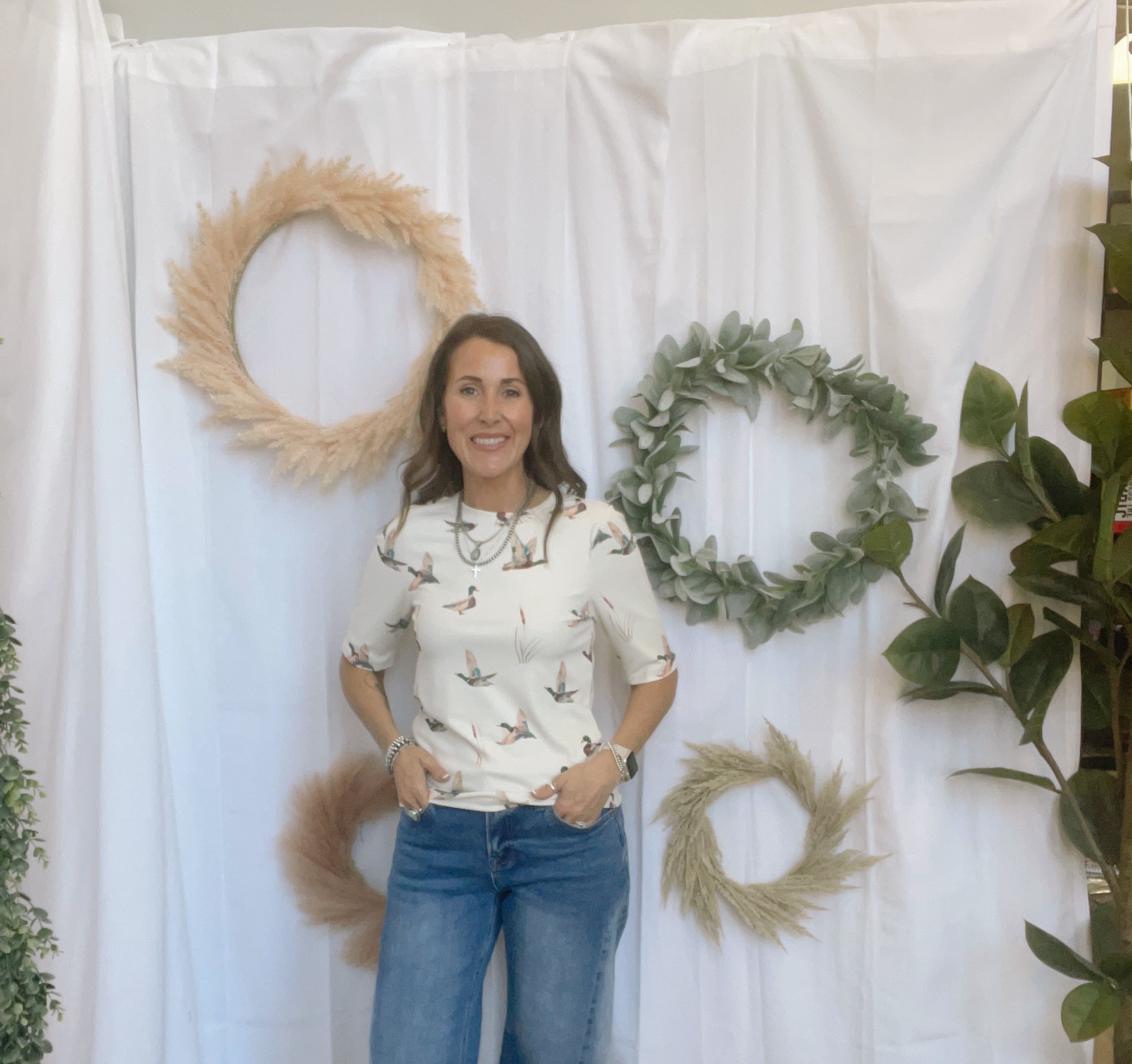 Mallard Duck Fitted Tee-Short Sleeve Tops-anniewear-The Silo Boutique, Women's Fashion Boutique Located in Warren and Grand Forks North Dakota
