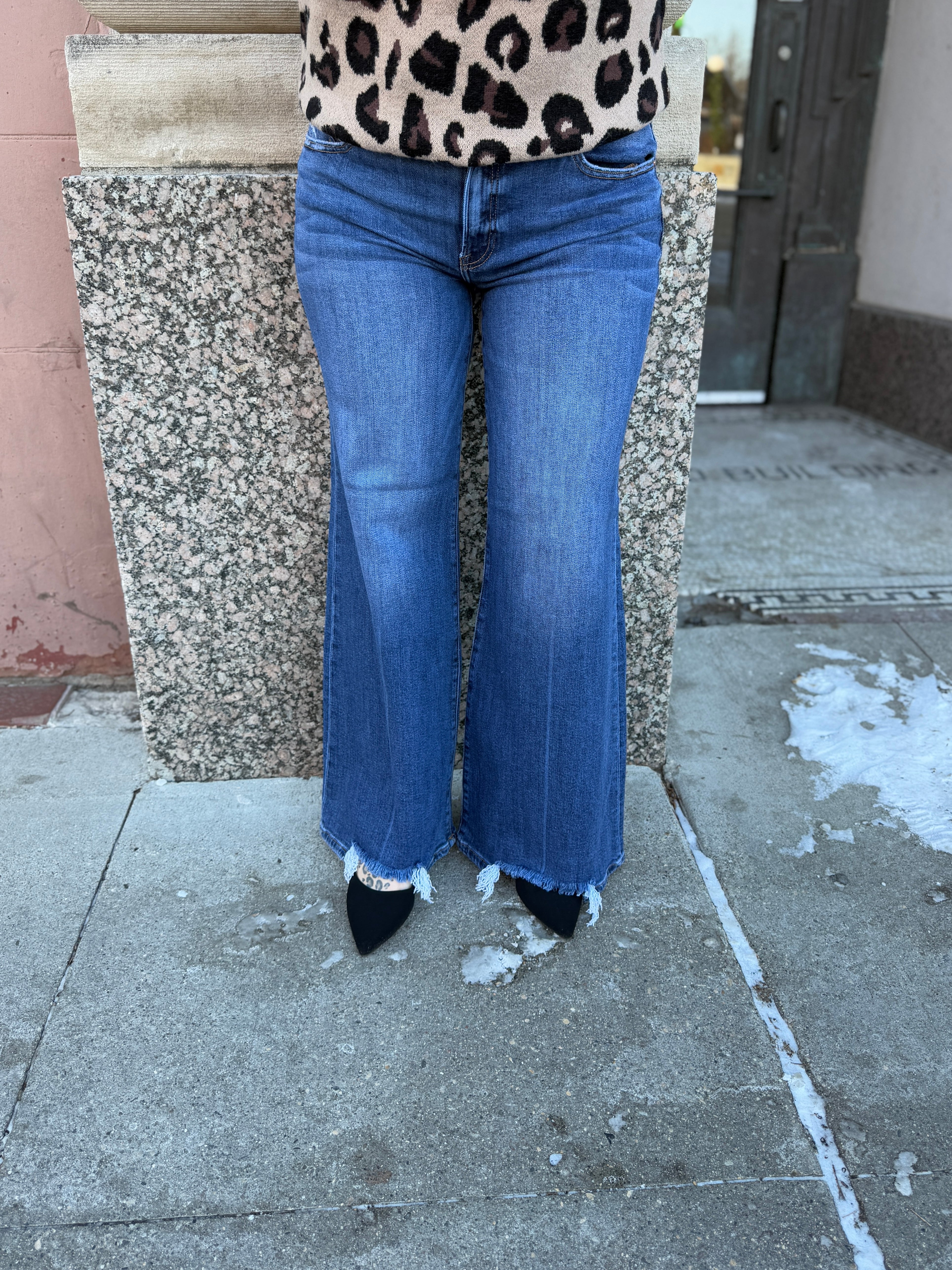 Risen Dark Wide Leg Jeans-Final Sale-Jeans-risen-The Silo Boutique, Women's Fashion Boutique Located in Warren and Grand Forks North Dakota