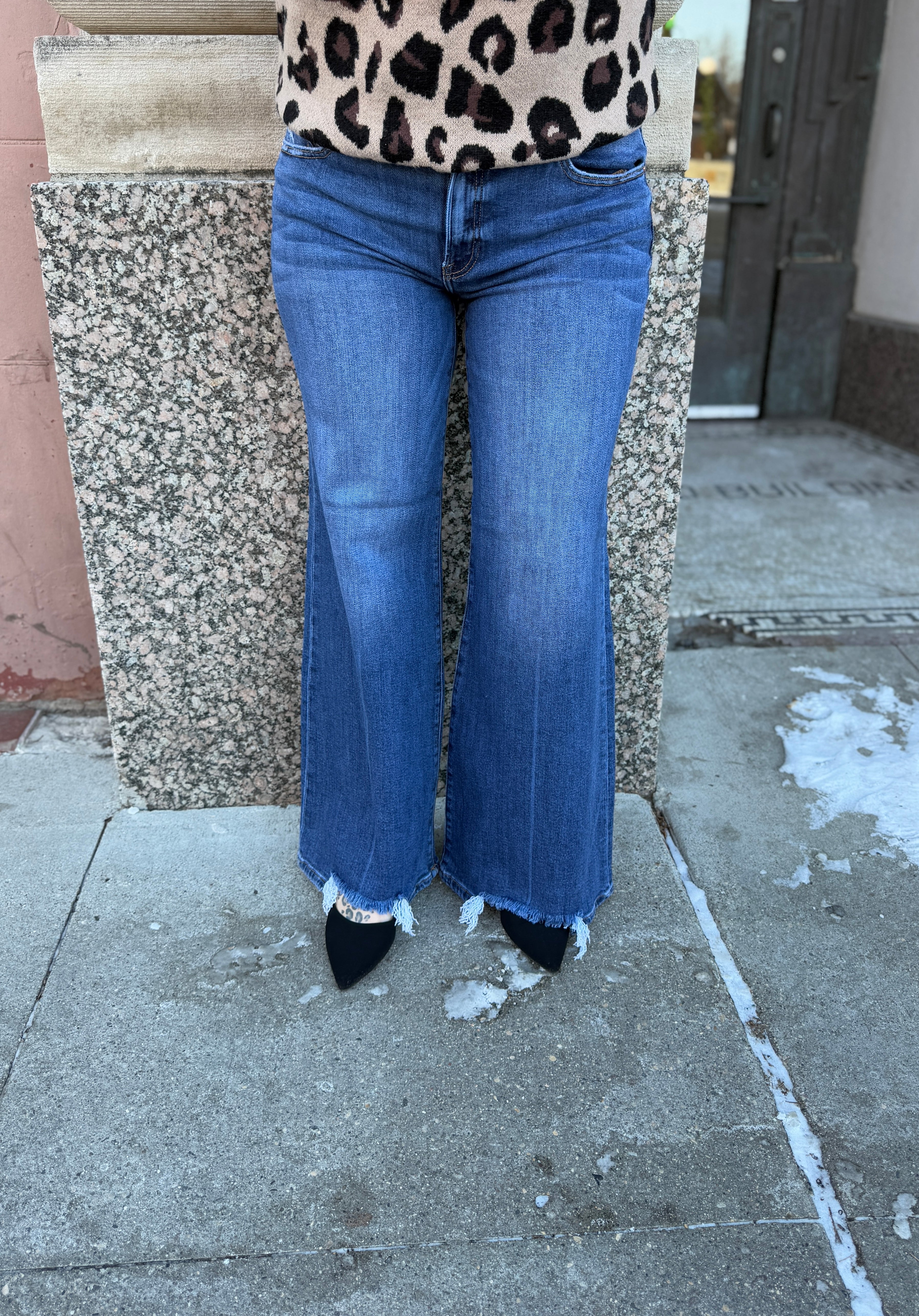 Risen Dark Wide Leg Jeans-Final Sale-Jeans-risen-The Silo Boutique, Women's Fashion Boutique Located in Warren and Grand Forks North Dakota