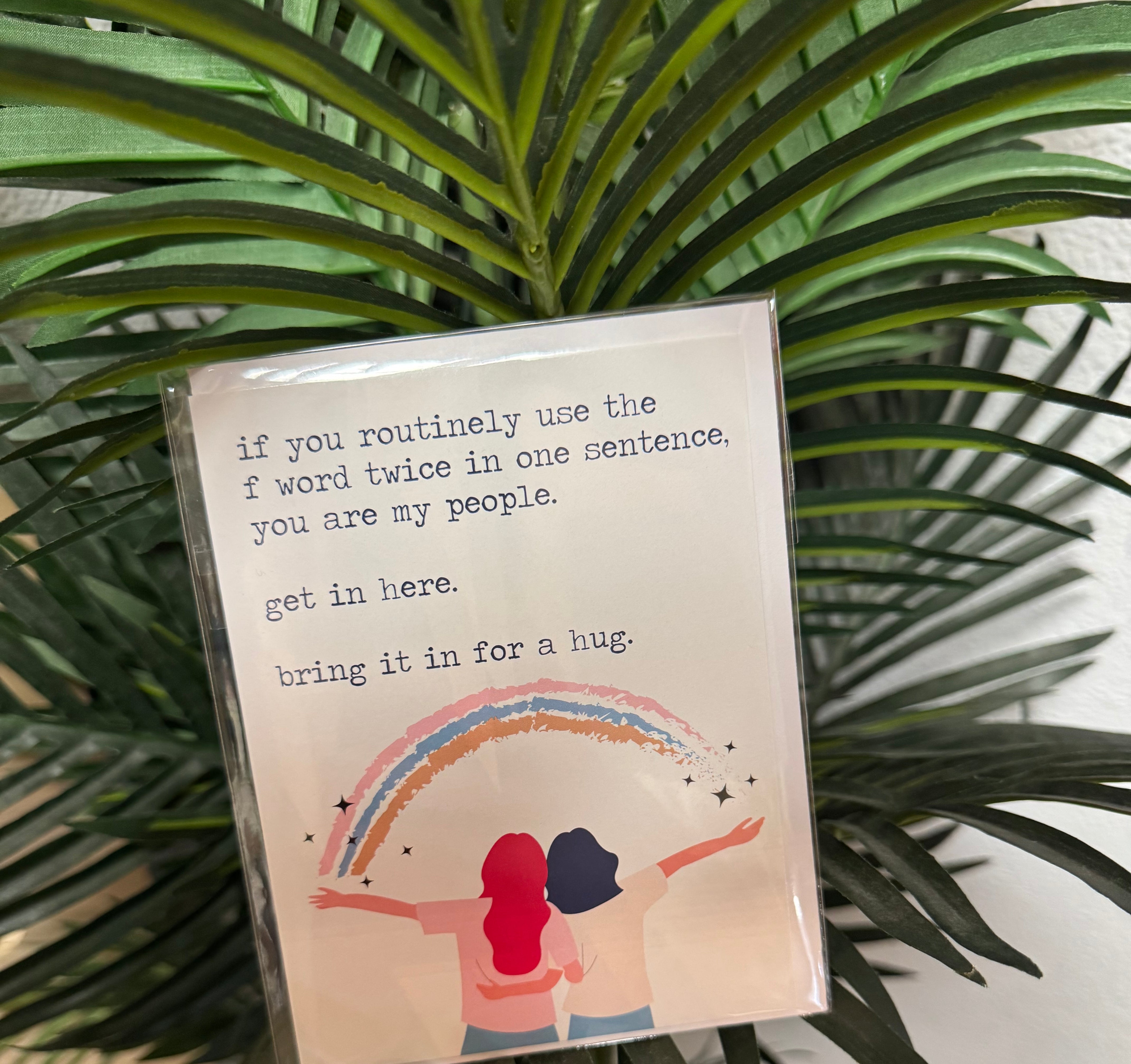 Bring It In For a Hug Card-Cards-crooked halo-The Silo Boutique, Women's Fashion Boutique Located in Warren and Grand Forks North Dakota