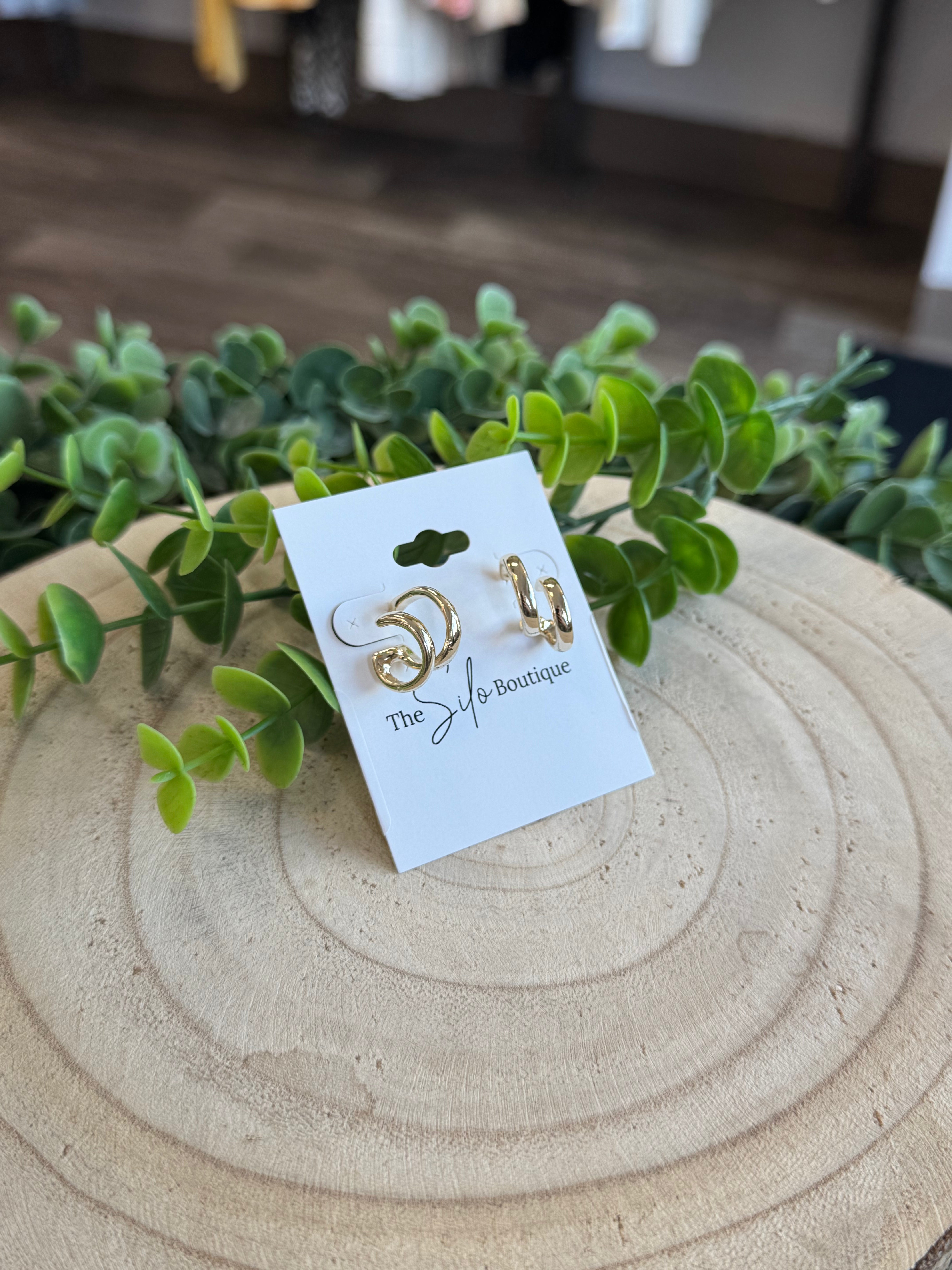 Double Style Earrings-Earrings-Fame-The Silo Boutique, Women's Fashion Boutique Located in Warren and Grand Forks North Dakota