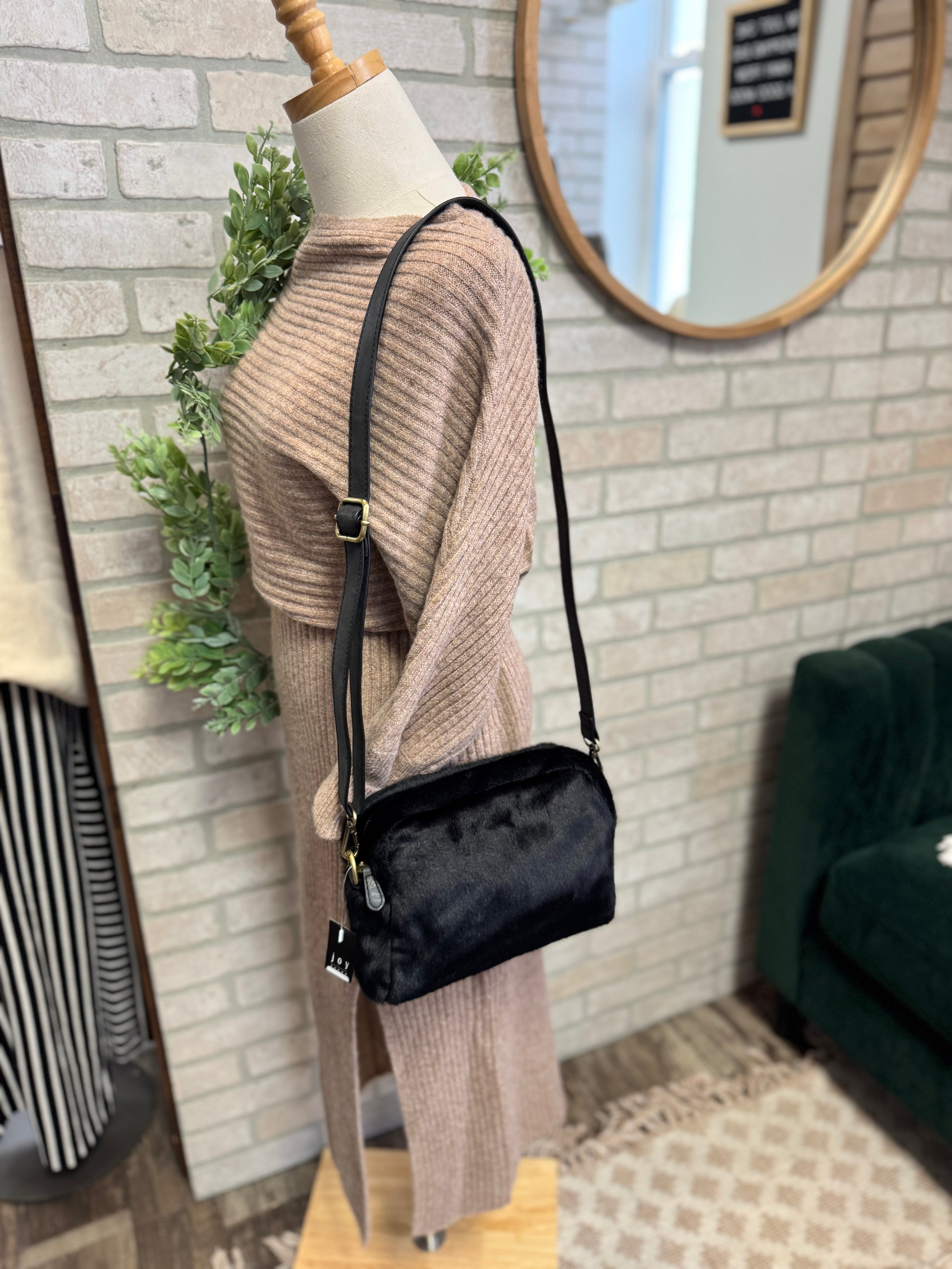 Joy Susan Ginny Faux Purse-Black-Purses-joy susan-The Silo Boutique, Women's Fashion Boutique Located in Warren and Grand Forks North Dakota